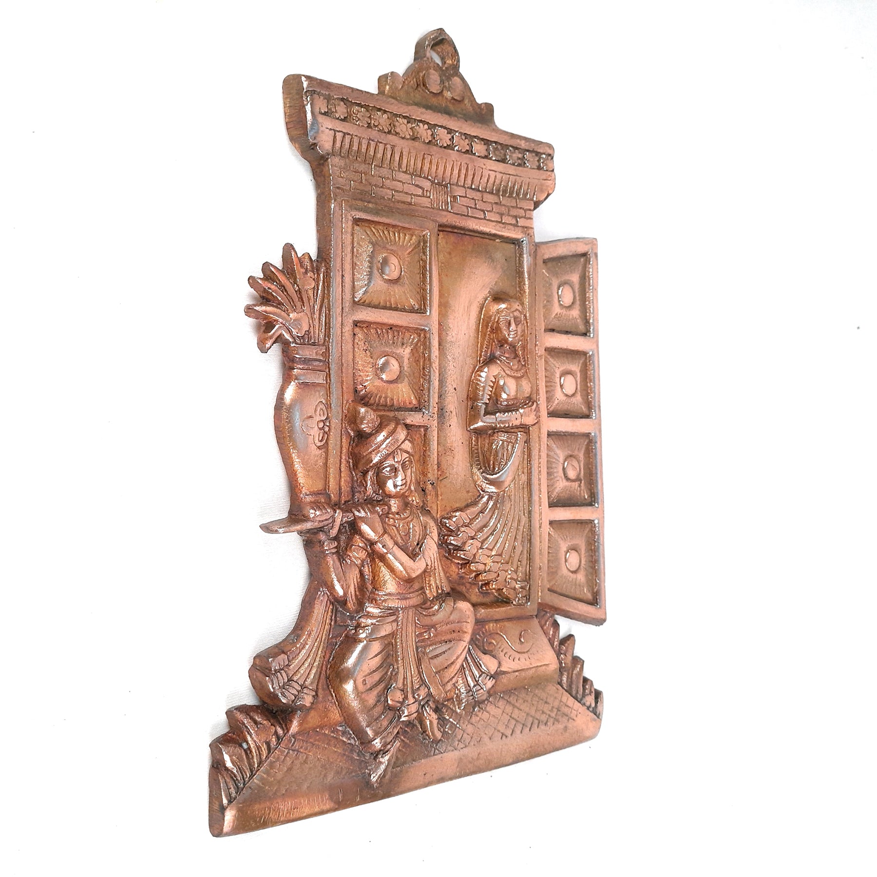 Radha Krishna Wall Hanging - Metal Wall Decor - 13 Inch - apkamart