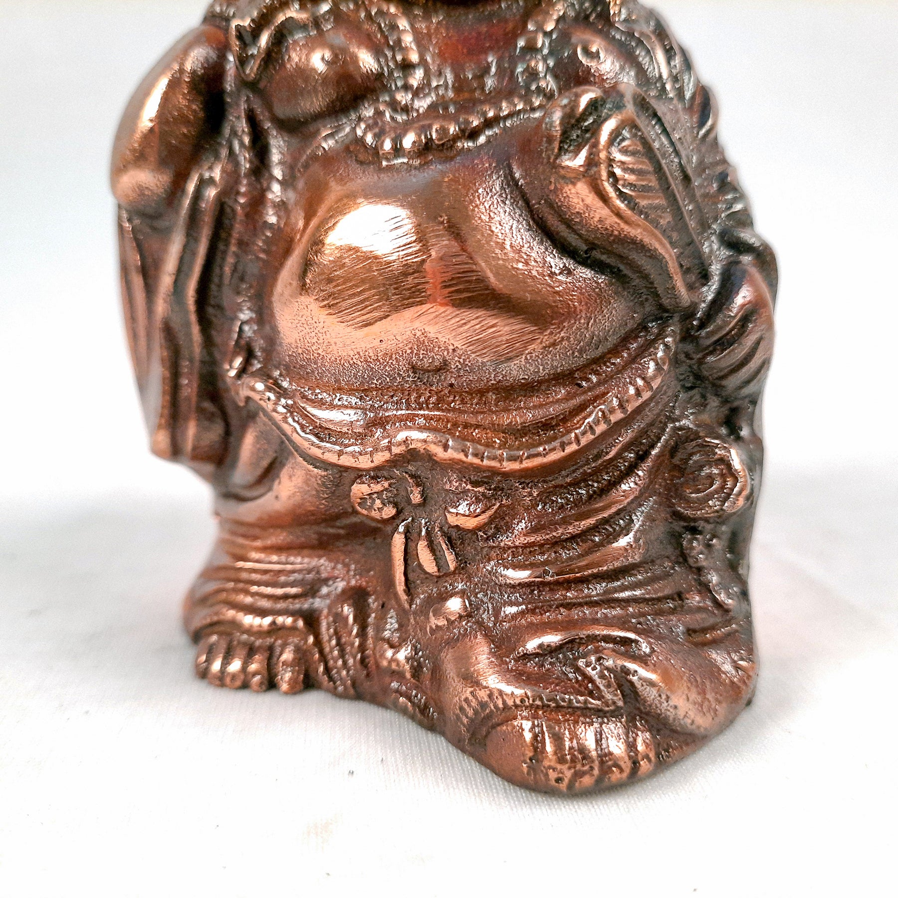 Laughing Buddha With Money Bag Showpiece - For Money, Good Luck, Wealth & Gift- 5 inch-Apkamart