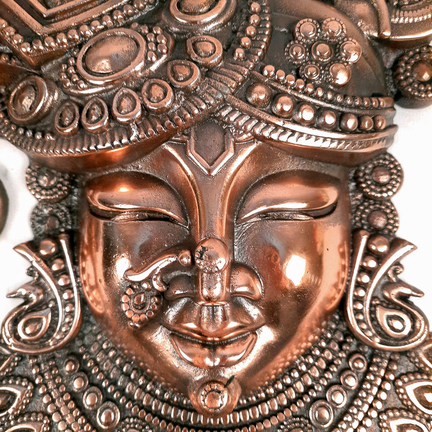 Krishna Shreenathji Wall Hanging | Nathdwara Shrinath Ji Wall Statue Decor - For Home, living Room, Wall Décor & Gifts - 16 inch- Apkamart