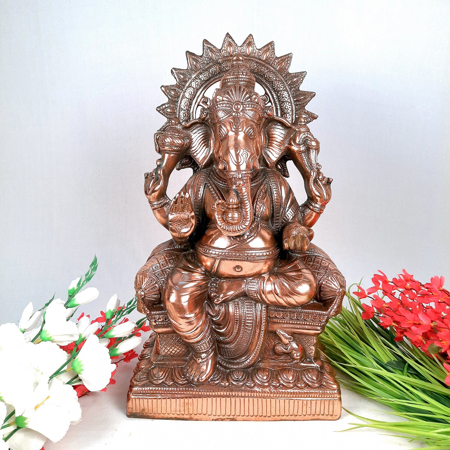 Lord Ganesha Statue | Ganesh Idol | Ganpati Murti - For Puja, Home, Office Decor & Gifts - 22 Inch- apkamart