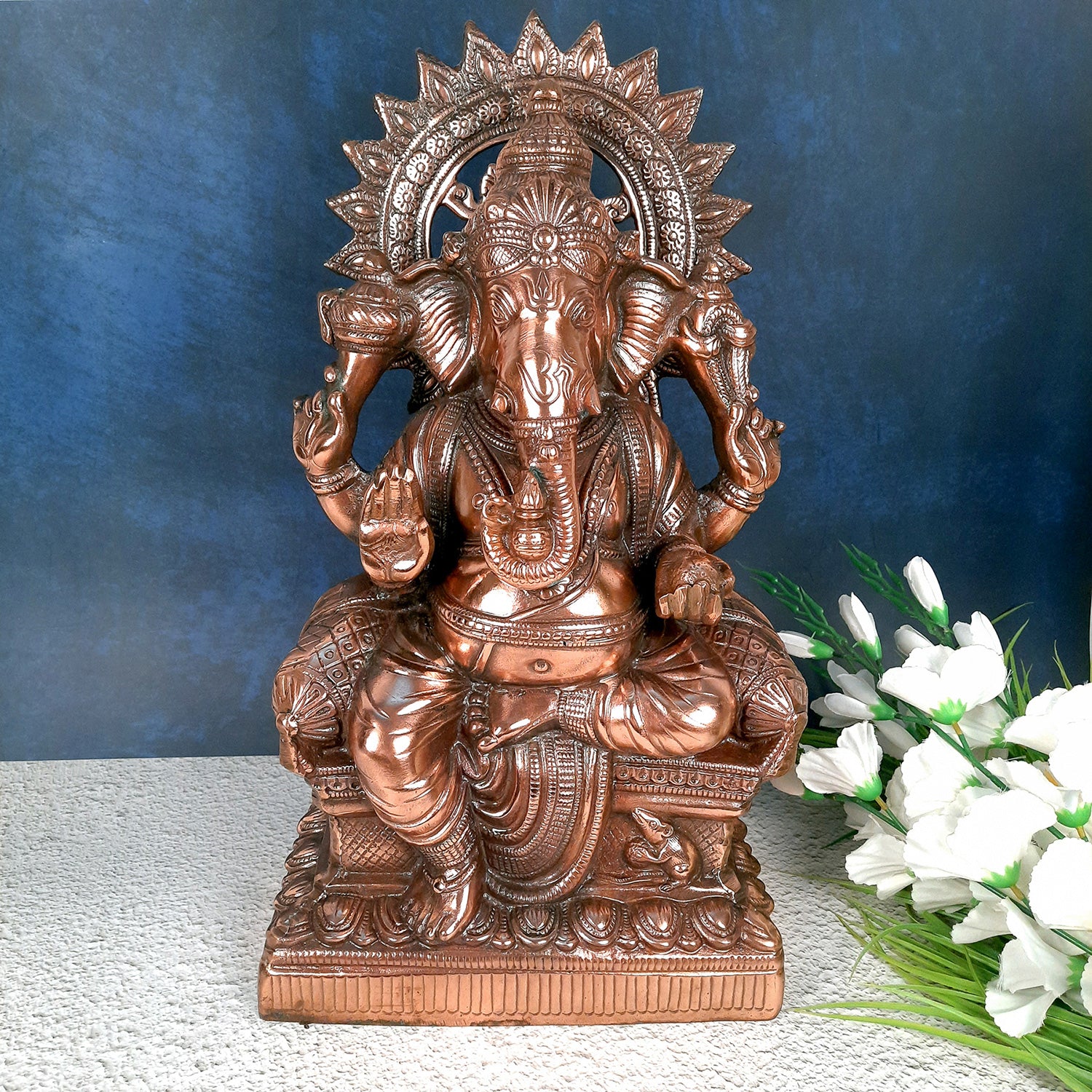 Lord Ganesha Statue | Ganesh Idol | Ganpati Murti - For Puja, Home, Office Decor & Gifts - 22 Inch- apkamart