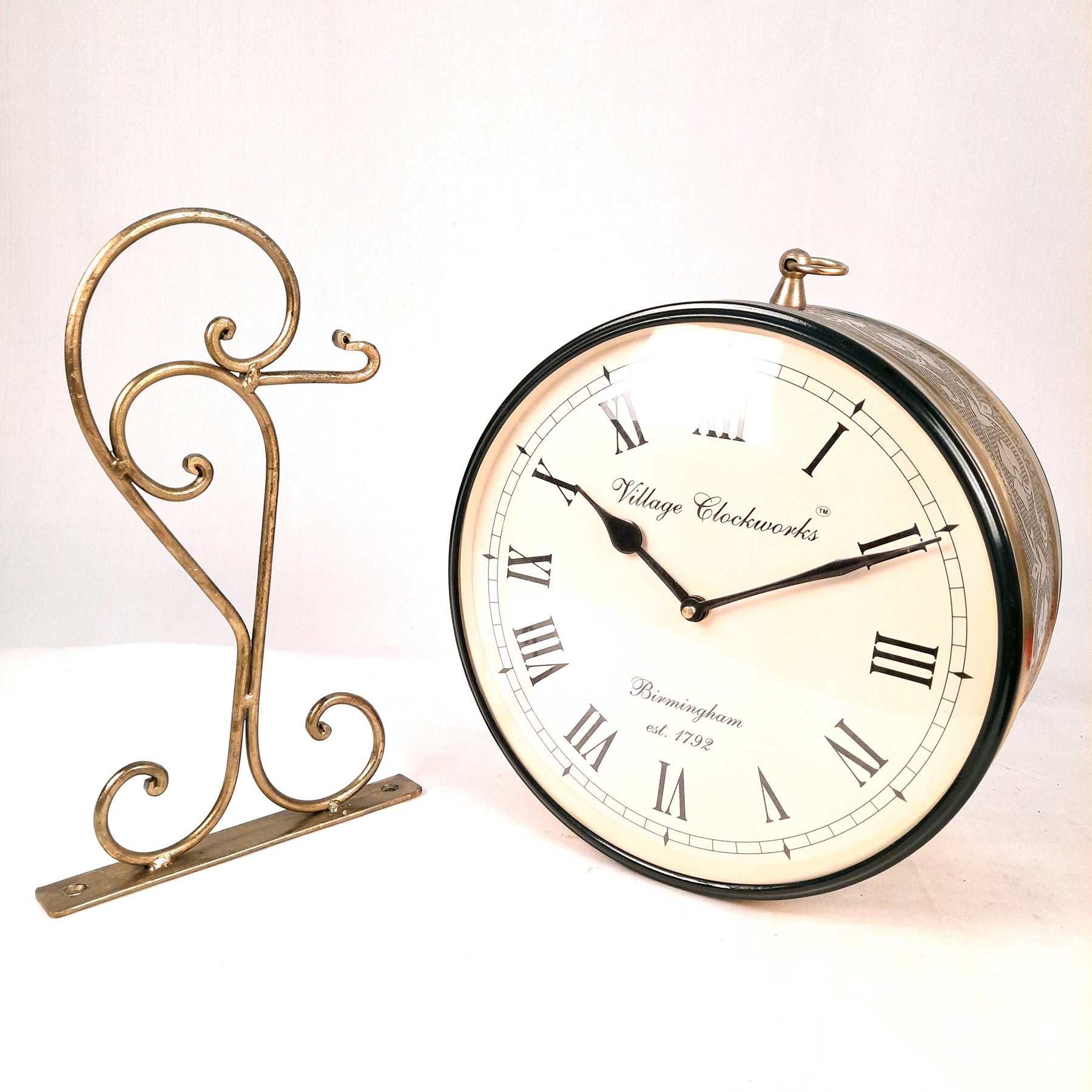 Railway Station Clock - For Home & Wall Décor - 10 Inch - ApkaMart #Style_Style 2