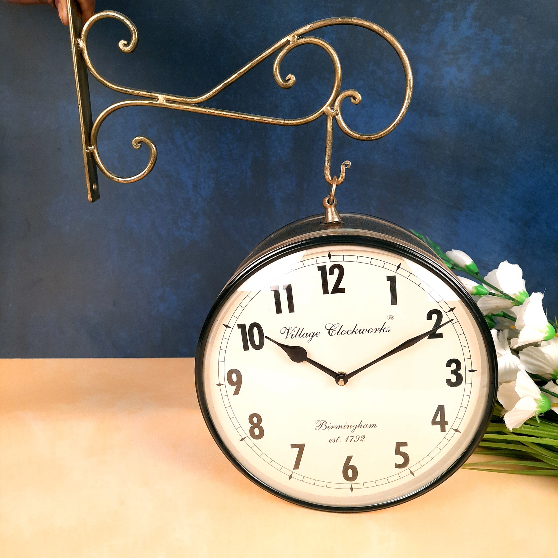 Railway Station Clock - For Home & Wall Décor - 10 Inch - ApkaMart #Style_Style 2