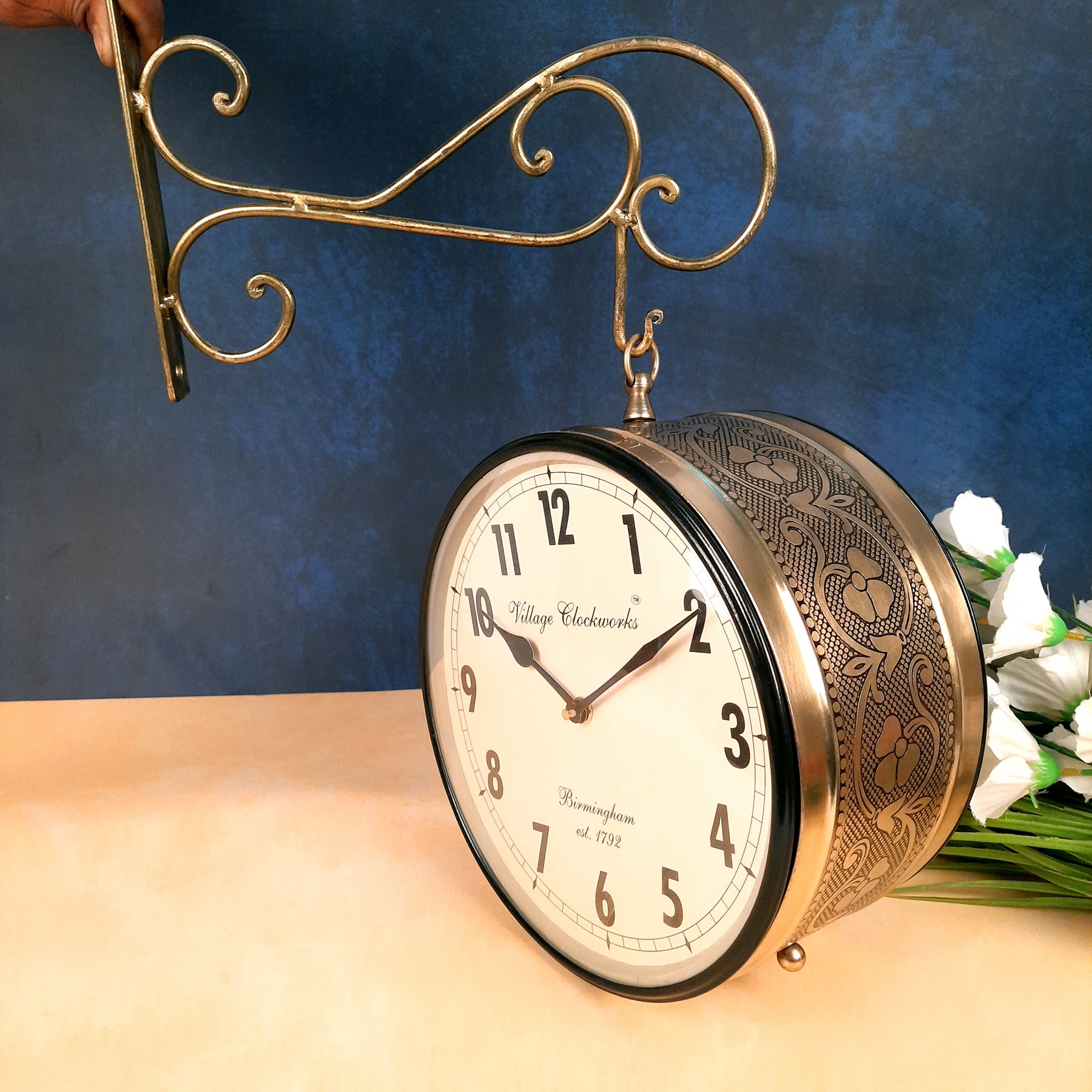 Railway Station Clock - For Home & Wall Décor - 10 Inch - ApkaMart #Style_Style 2