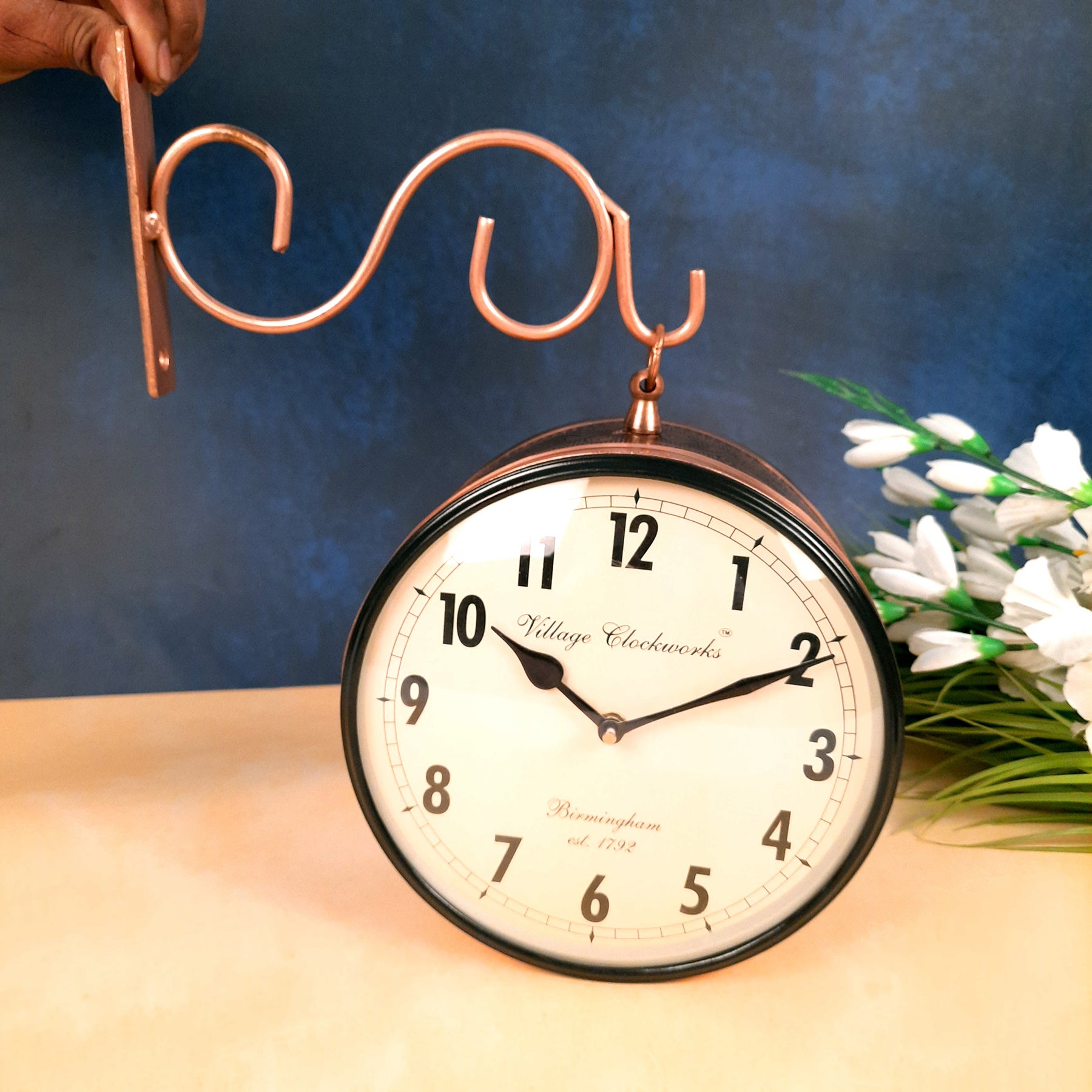 Vintage Clock | Railway Clock - 6 Inch - ApkaMart #Style_Design 2