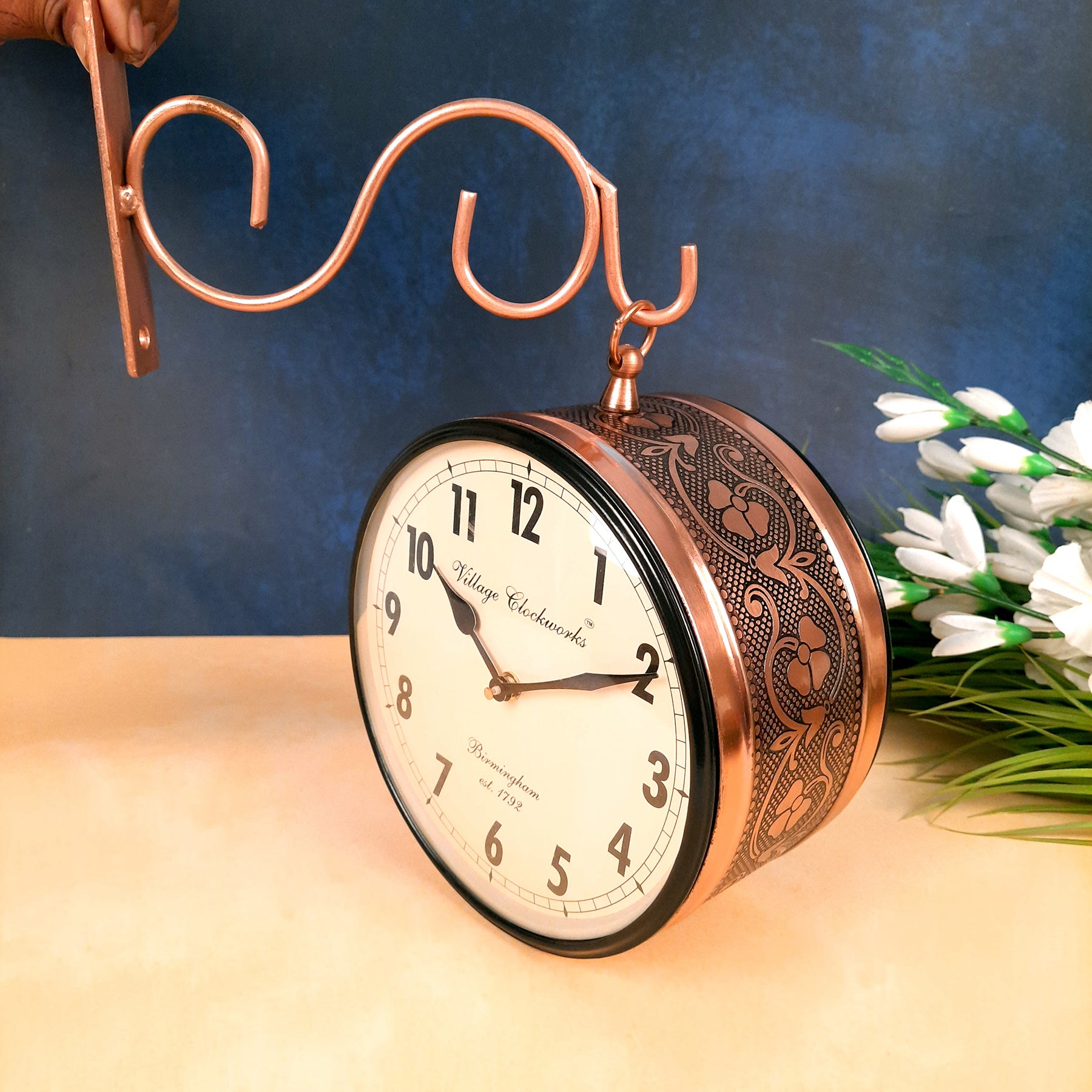 Vintage Clock | Railway Clock - 6 Inch - ApkaMart #Style_Design 2