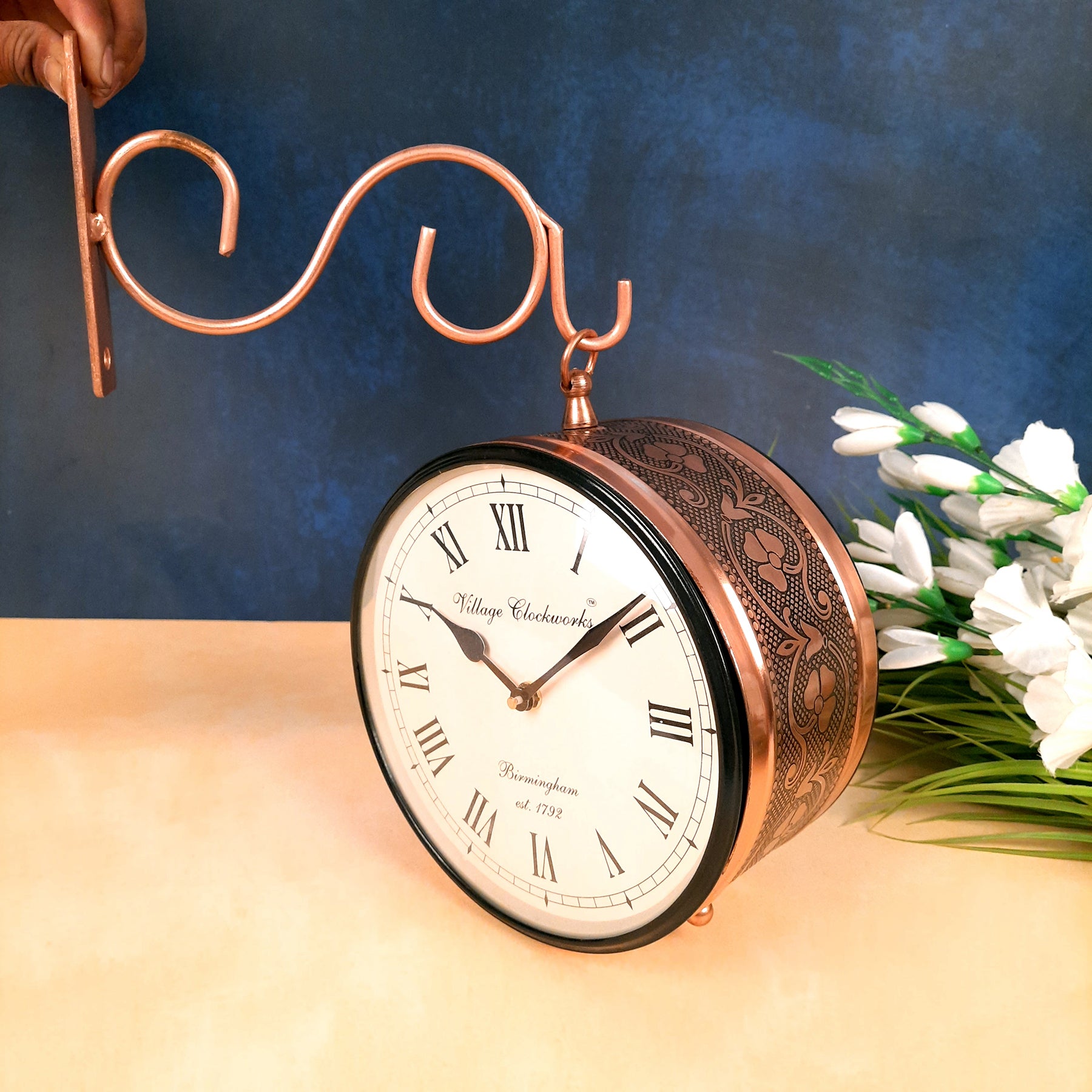 Vintage Clock | Railway Clock - 6 Inch - ApkaMart #Style_Design 2