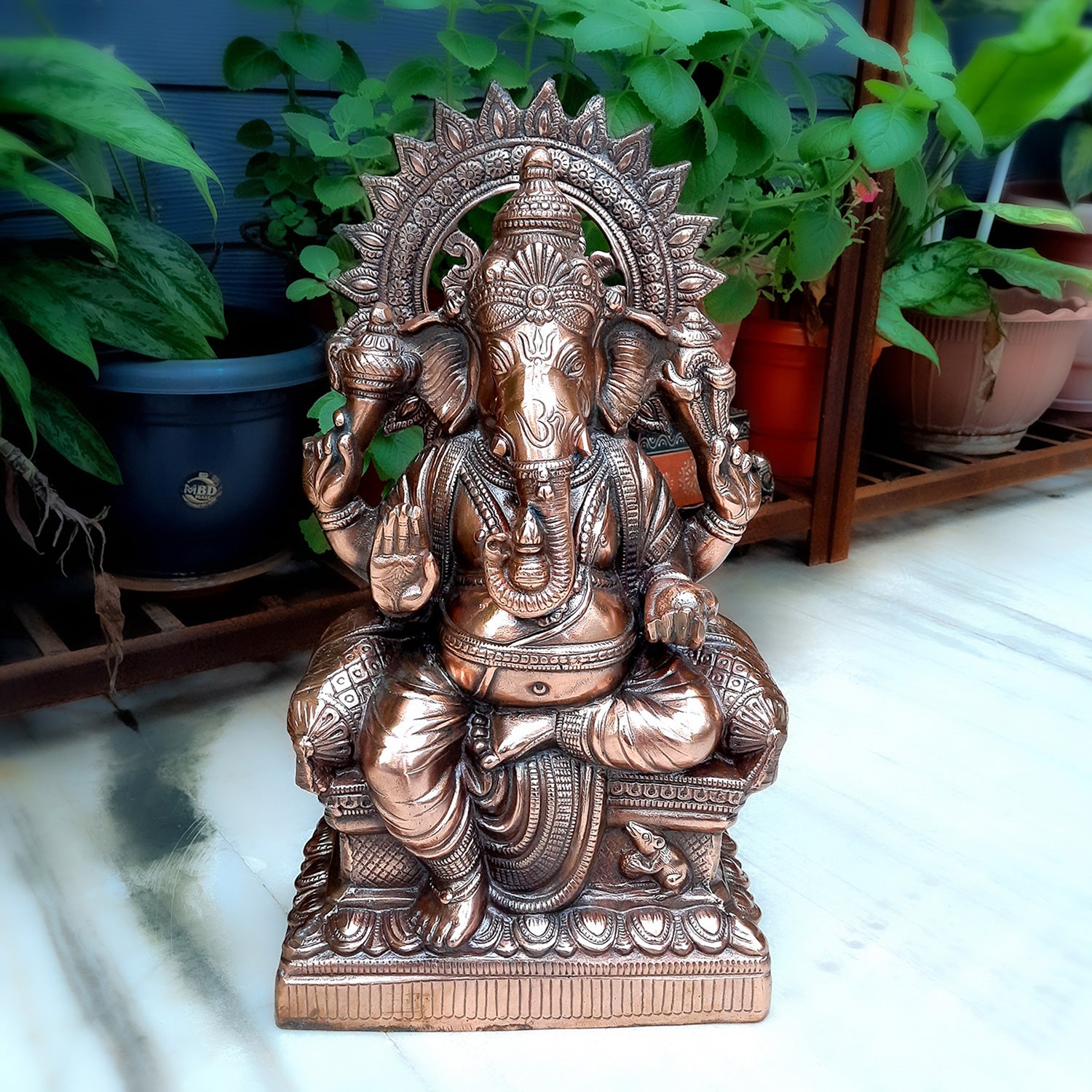 Lord Ganesha Statue | Ganesh Idol | Ganpati Murti - For Puja, Home, Office Decor & Gifts - 22 Inch- apkamart