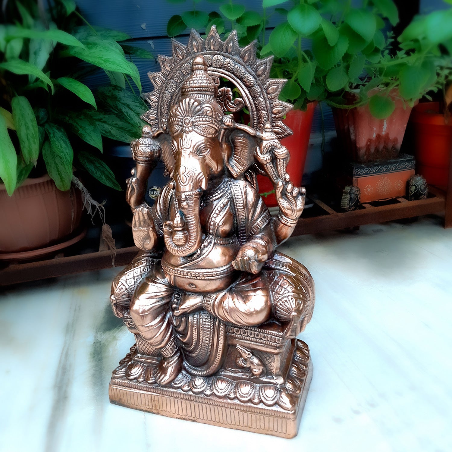 Lord Ganesha Statue | Ganesh Idol | Ganpati Murti - For Puja, Home, Office Decor & Gifts - 22 Inch- apkamart