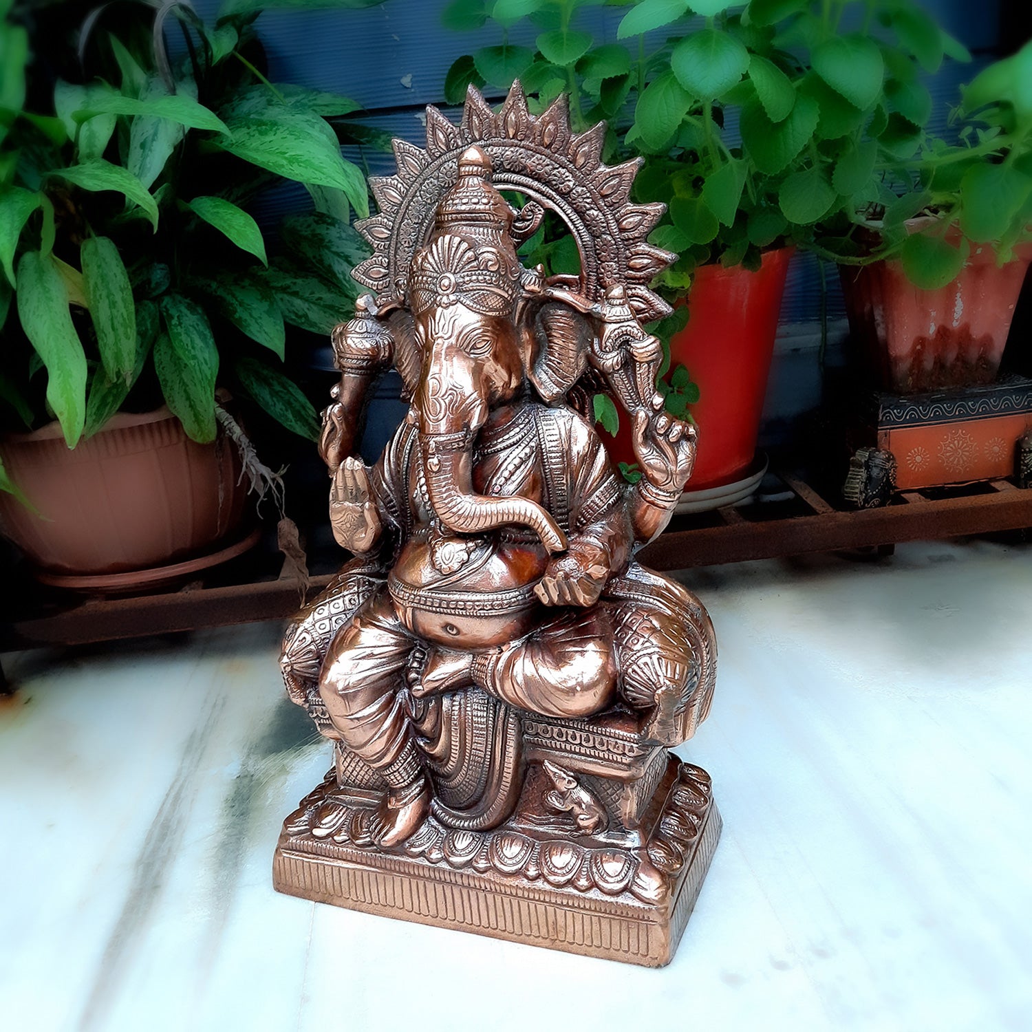 Ganesha Statue | Ganpati Murti for Pooja, Temple & Home - 21 Inch - apkamart
