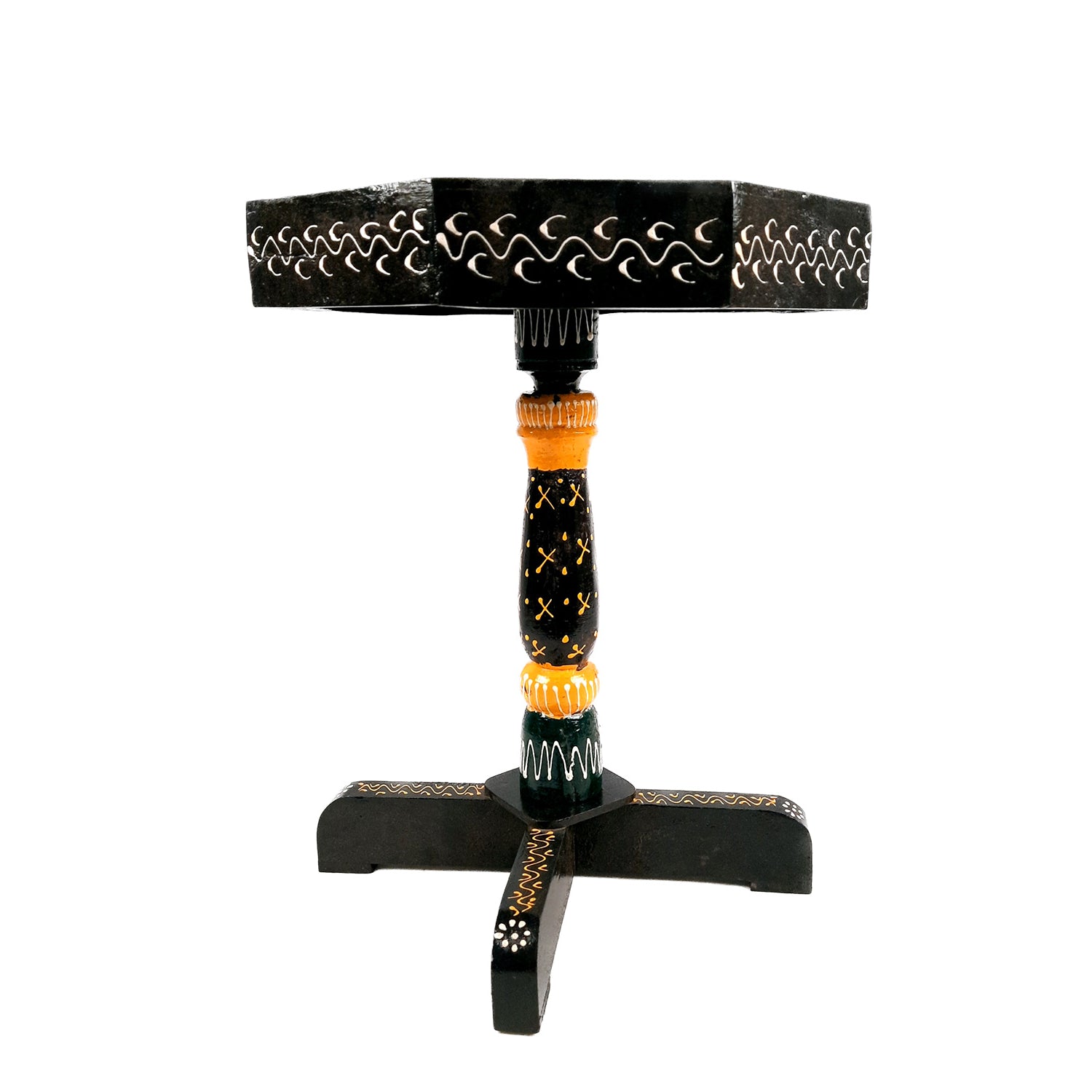 Side Table Stool Wooden | End Table | - Bani Thani Design - for Living Room, Home & Corner Decor & Gifts - 16 inch - apkamart #Style_Pack of 1