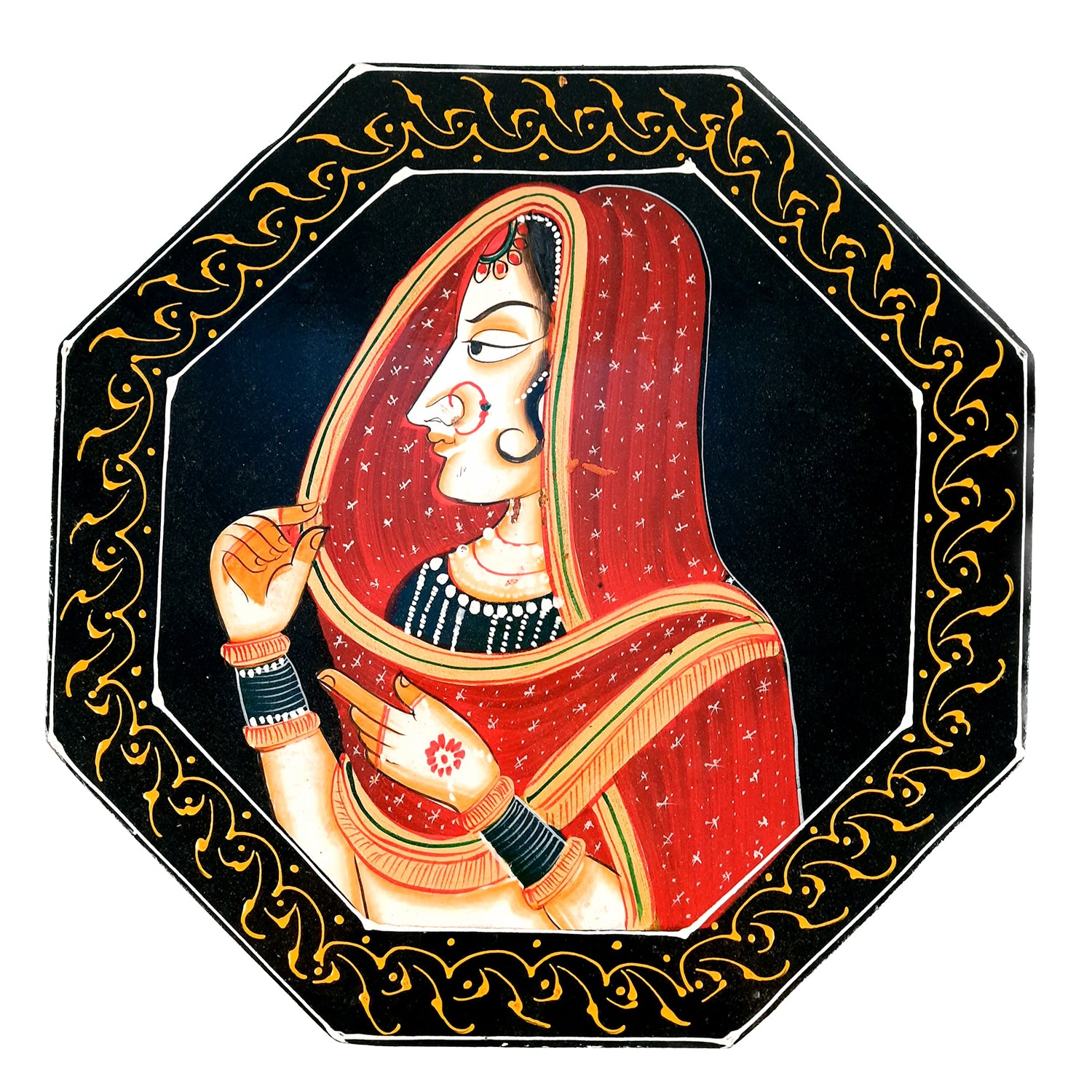 Side Table Stool Wooden | End Table | - Bani Thani Design - for Living Room, Home & Corner Decor & Gifts - 16 inch - apkamart #Style_Pack of 2