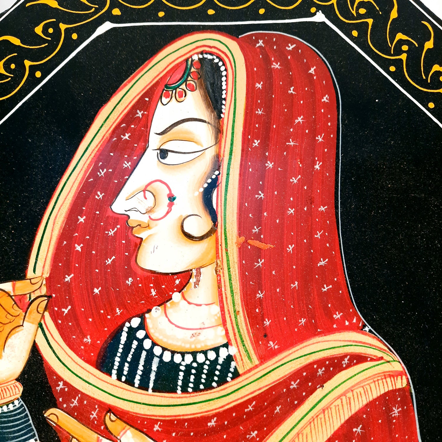 Side Table Stool Wooden | End Table | - Bani Thani Design - for Living Room, Home & Corner Decor & Gifts - 16 inch - apkamart #Style_Pack of 1