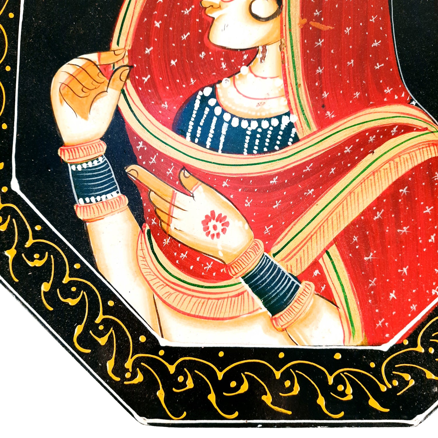 Side Table Stool Wooden | End Table | - Bani Thani Design - for Living Room, Home & Corner Decor & Gifts - 16 inch - apkamart #Style_Pack of 2