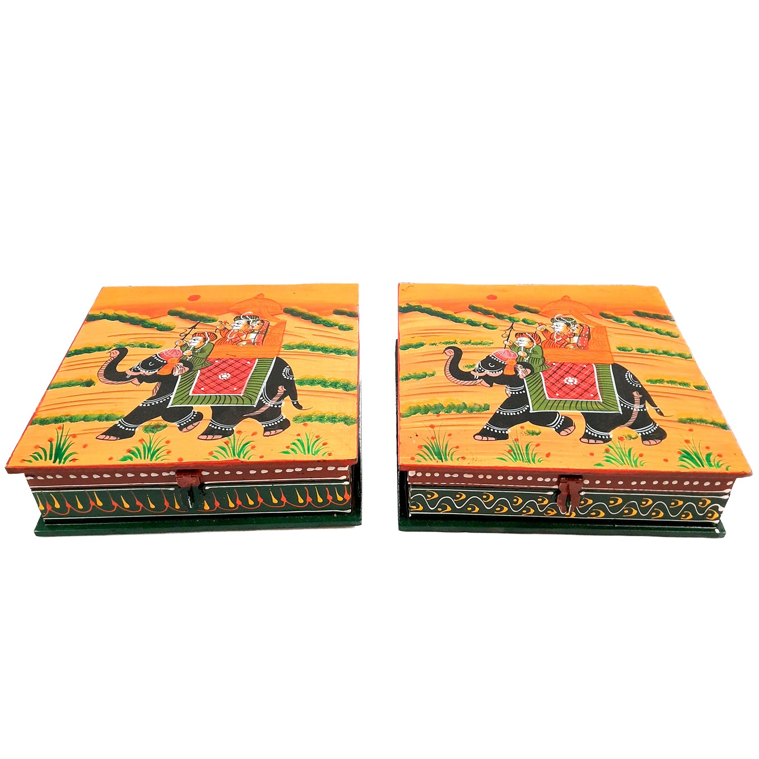 Decorative Box | Jewellery Box for Earrings | Jewellery Organizer - 8 Inch-Apkamart #Style_pack of 2