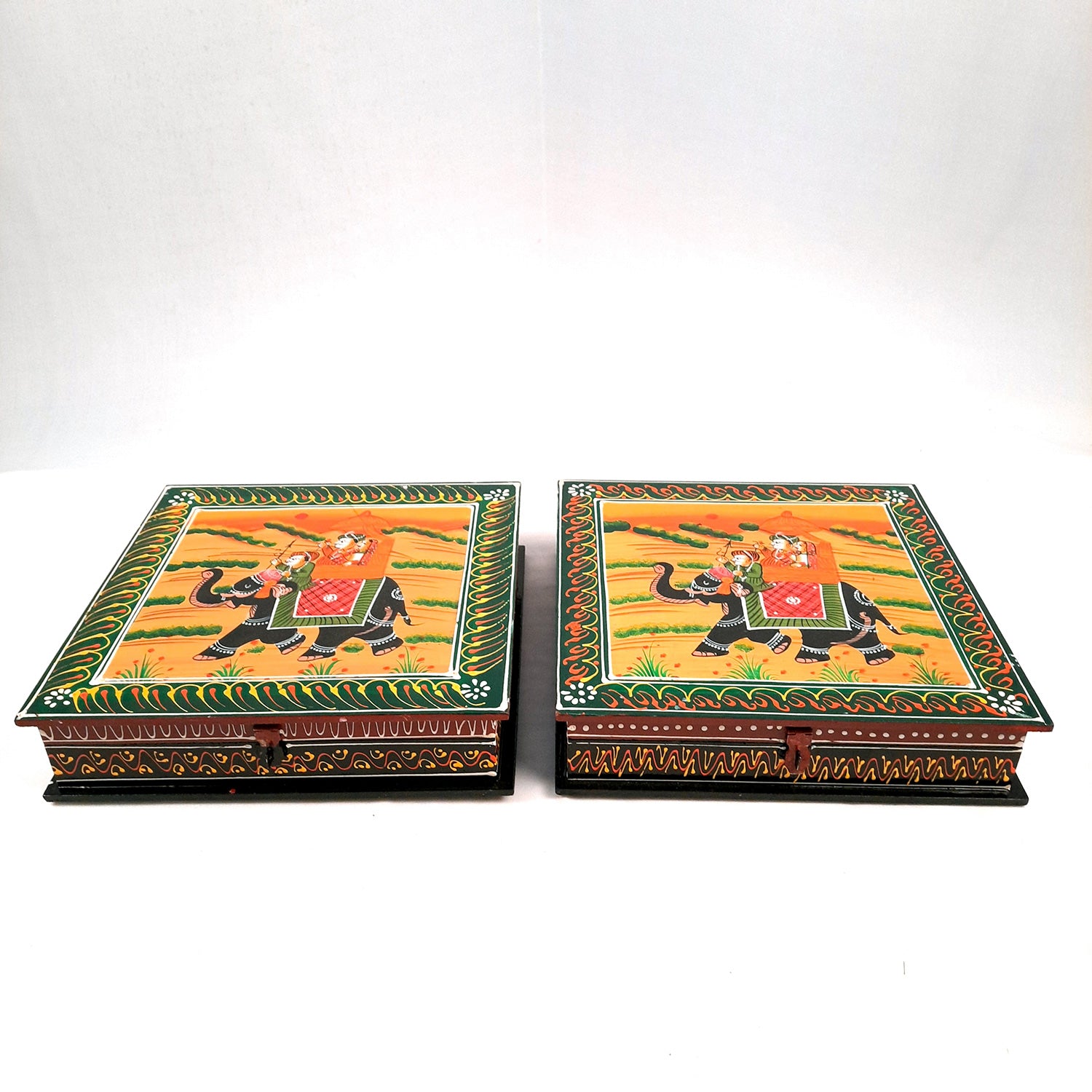 Jewellery Box | Decorative Box - For Earring & Necklace - 10 Inch- Apkamart #Style_pack of 2