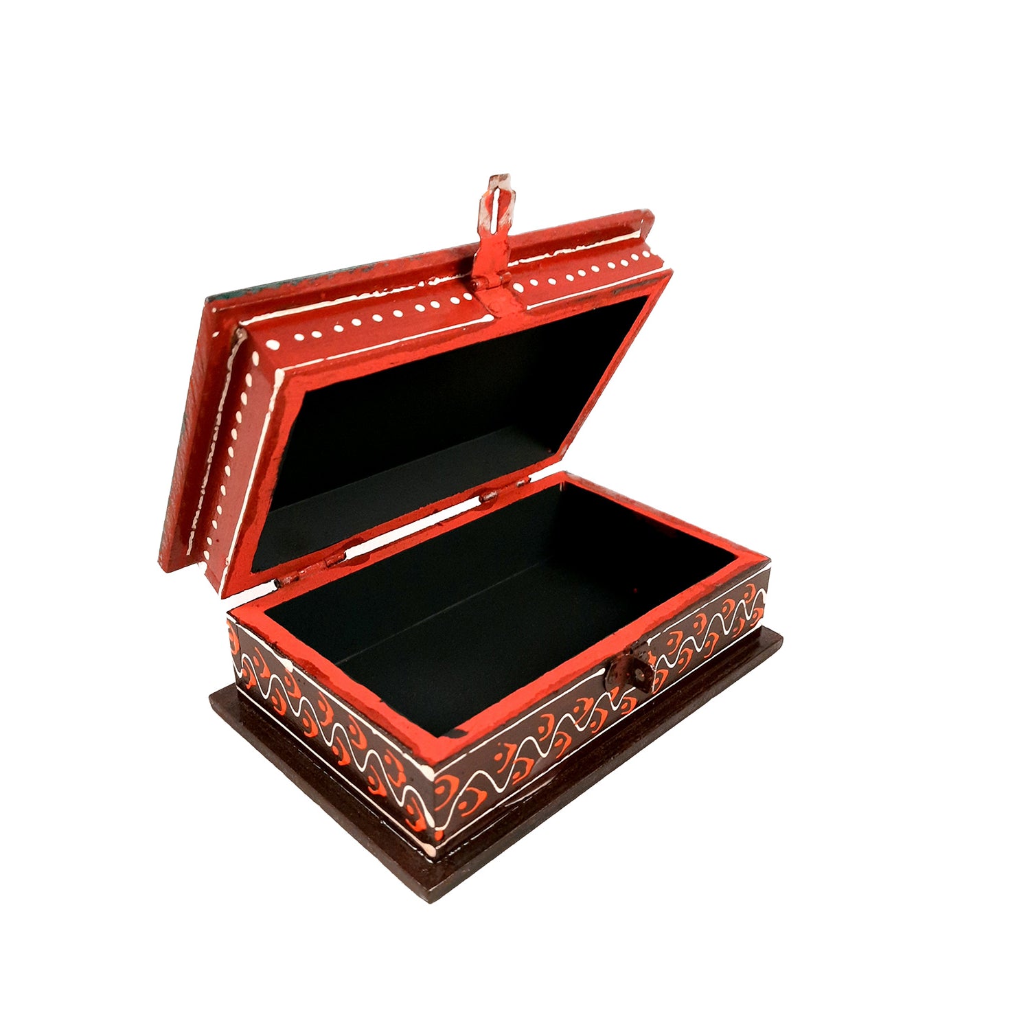 Necklace Box in Mehandi Design | Wooden Jewelry Box for Wedding & Anniversary Gift - 6X4-Apkamart #Style_pack of 2