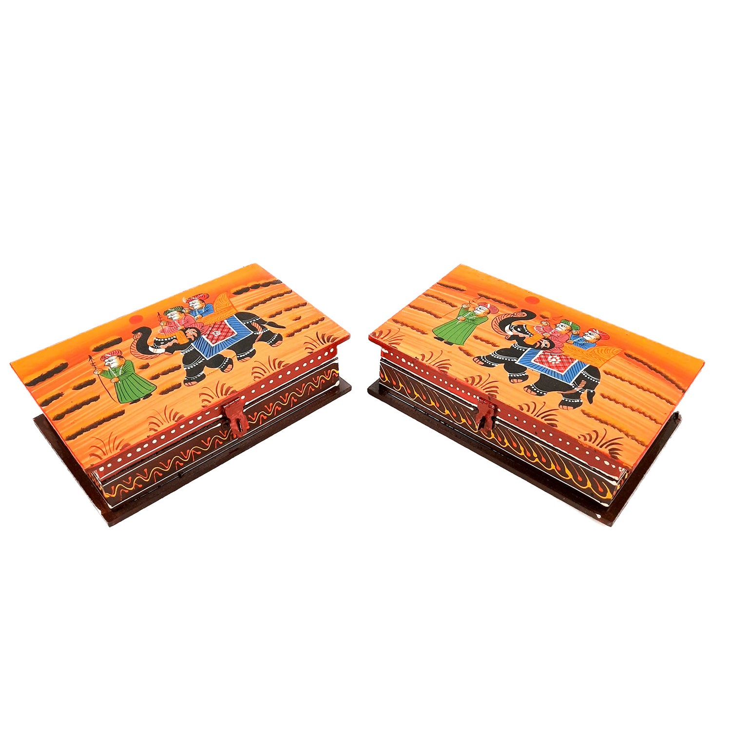 Decorative Box | Small Jewelry Box | Accessory Box - 8X5 Inch- Apkamart #Style_Pack of 2