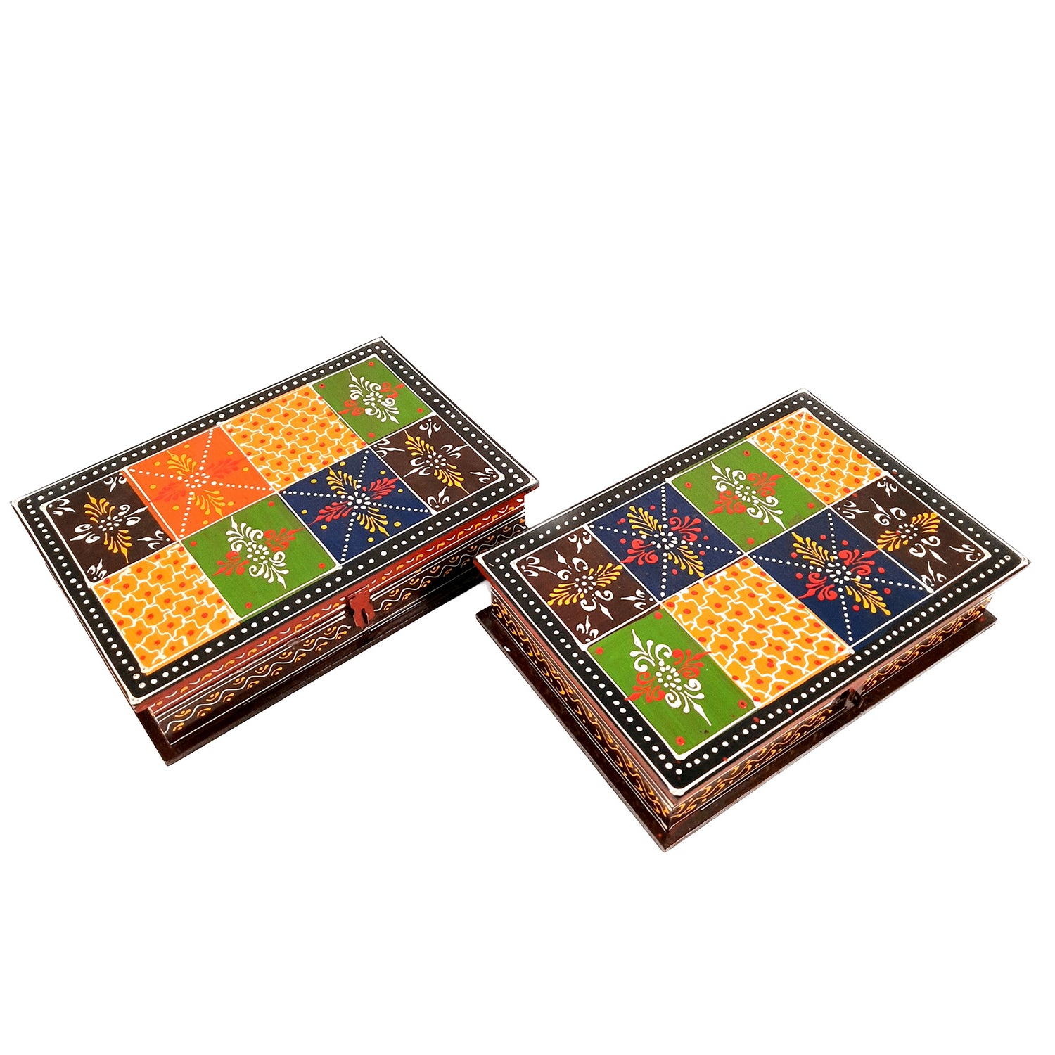 Jewelry Box Organizer | Earring box | Jewellery Organizer - 7X10-Apkamart #Style_Pack of 2