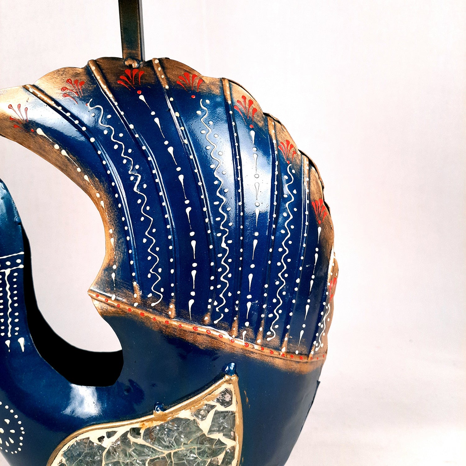 Antique Side Table Swan Design - 15 Inch for Home and Corner Decor - ApkaMartSide Table Peacock Design | End Table Cum Showpiece - for Living Room, Home and Corner Decor & Gift - 15 Inch - apkamart #Color_Blue