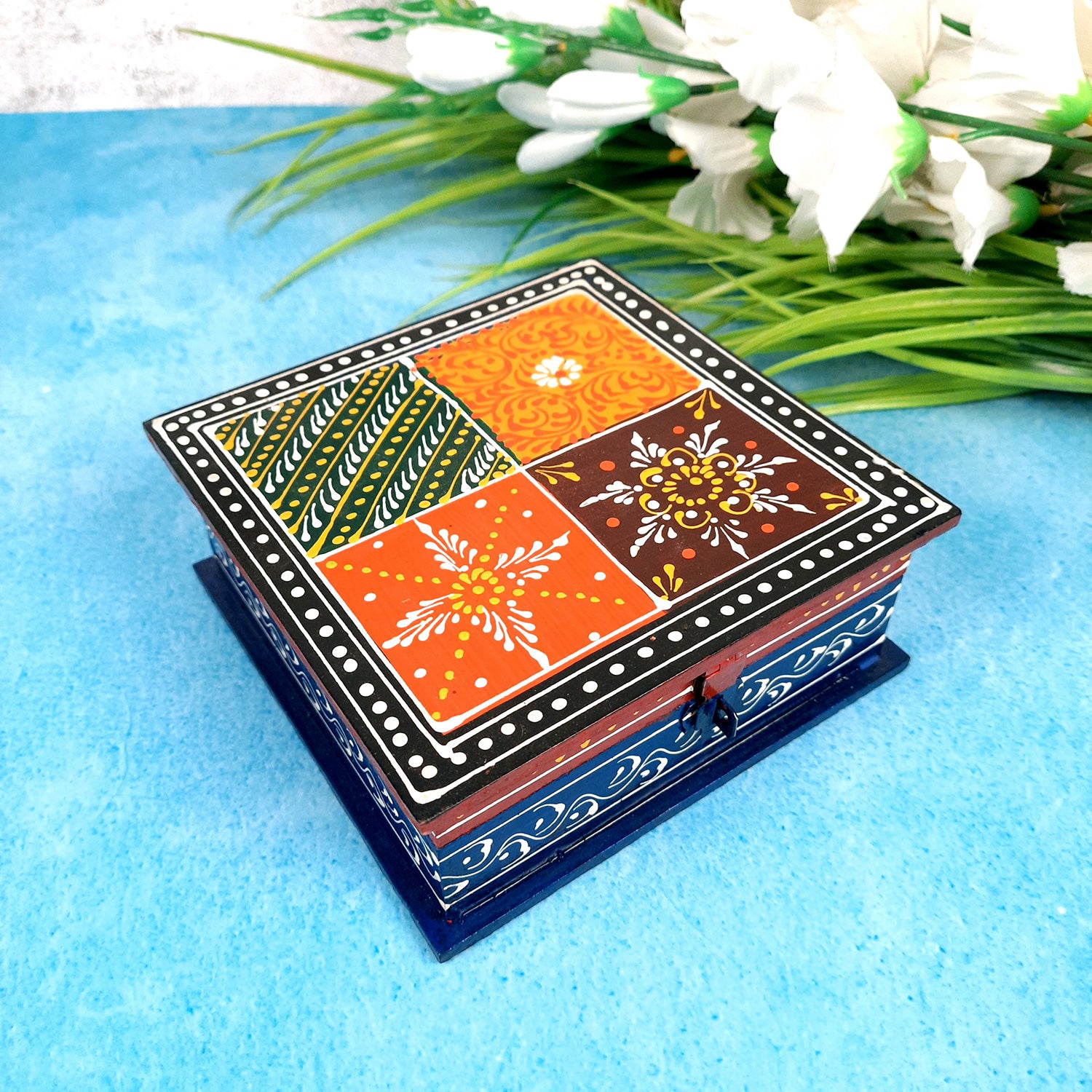 Jewelry Box Organizer | Wooden Box | Jewellery Box with Lock - 6 Inch-Apkamart #Style_pack of 2