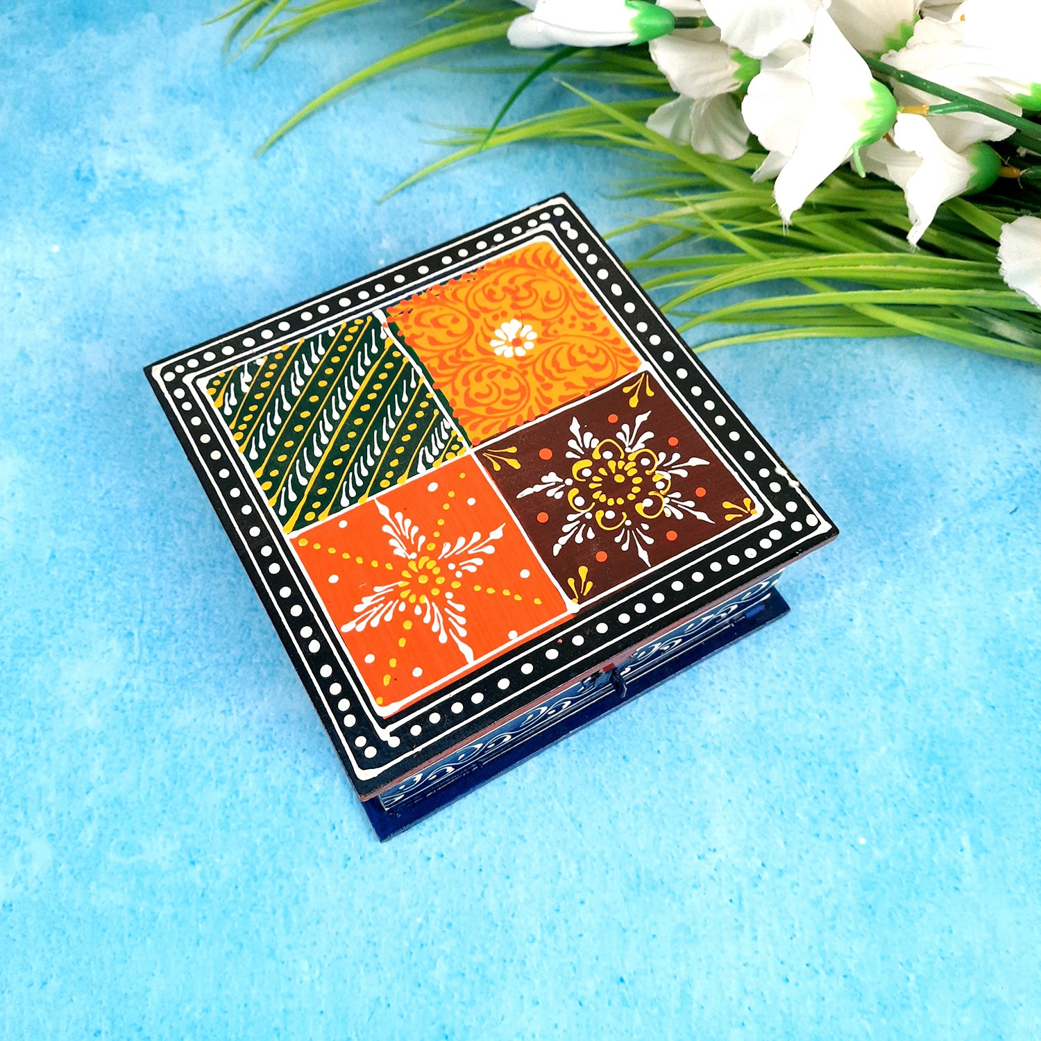 Jewelry Box Organizer | Wooden Box | Jewellery Box with Lock - 6 Inch-Apkamart #Style_pack of 1