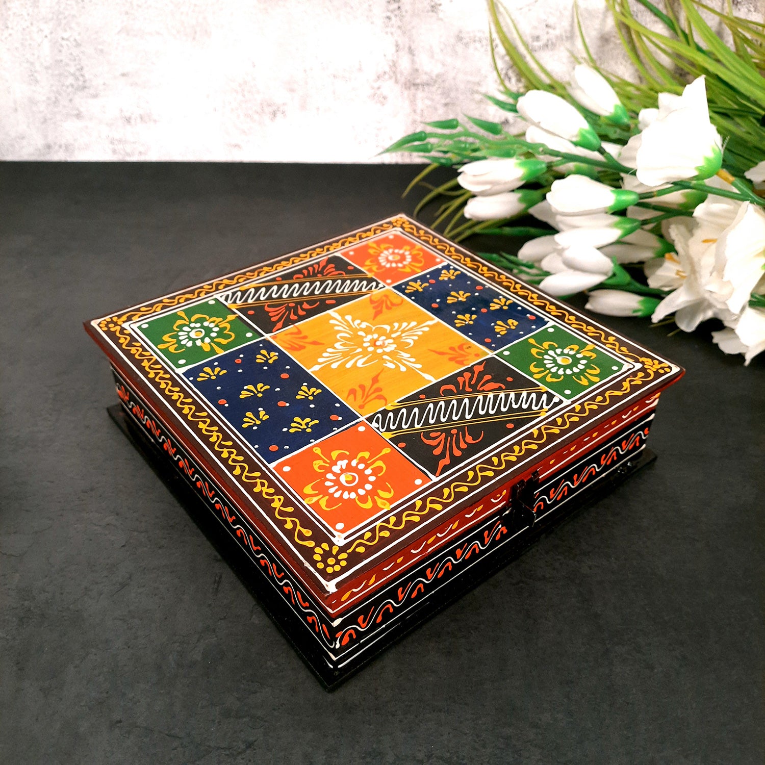 Jewellery Box for Earrings | Jewellery Organizer - 8 Inch- Apkamart #Style_pack of 2