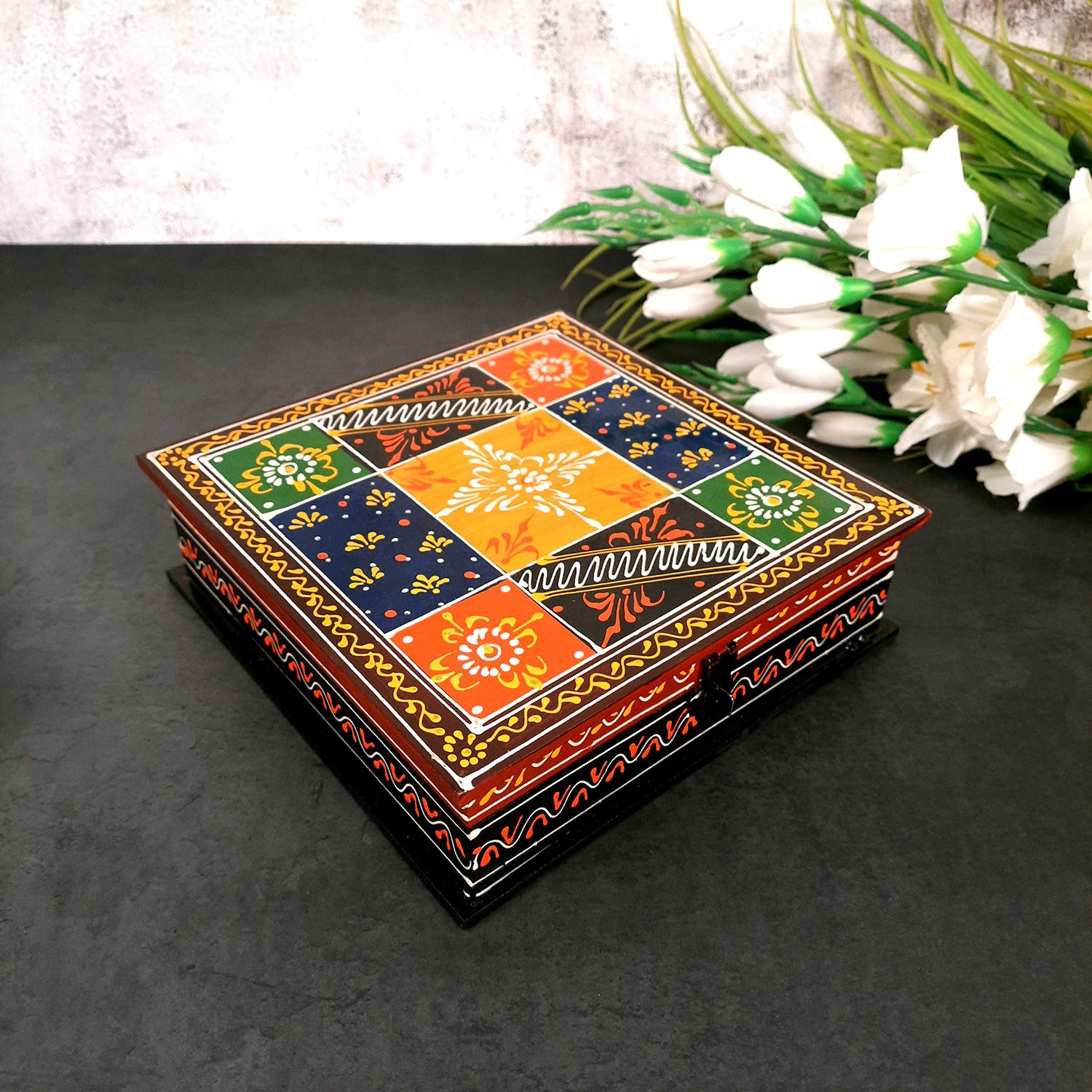 Jewellery Box for Earrings | Jewellery Organizer - 8 Inch- Apkamart #Style_pack of 1