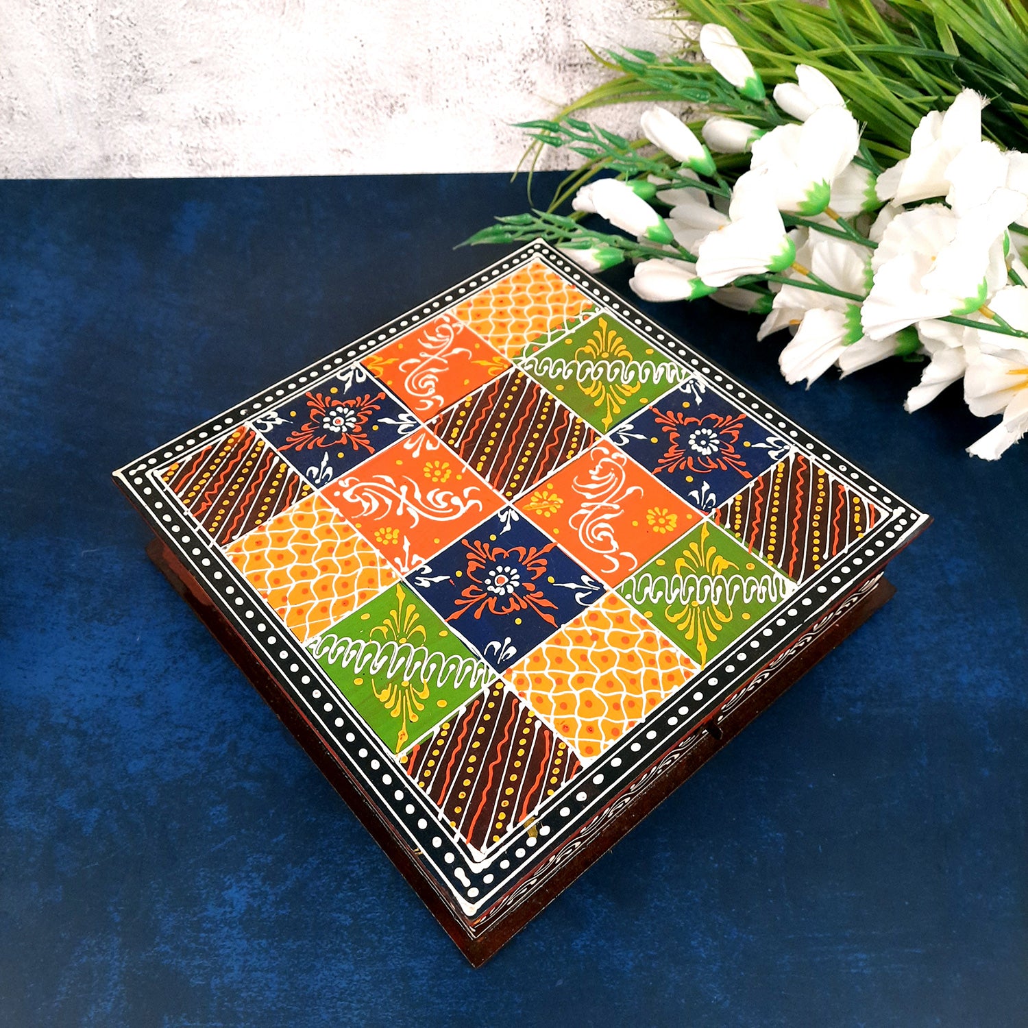 Wooden Jewelry Box | Jewellery Organizer - 10 Inch-Apkamart #Style_pack of 1