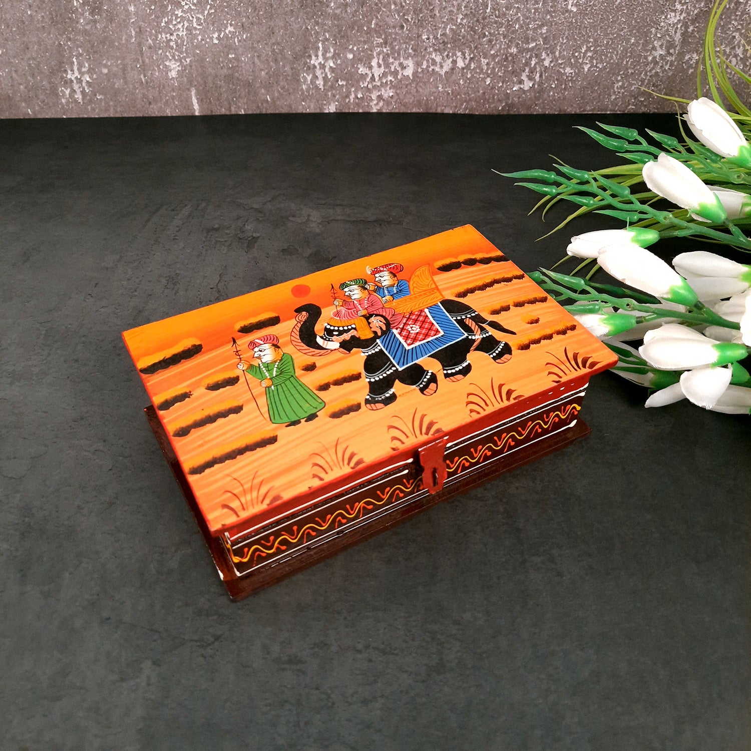 Decorative Box | Small Jewelry Box | Accessory Box - 8X5 Inch- Apkamart #Style_Pack of 1