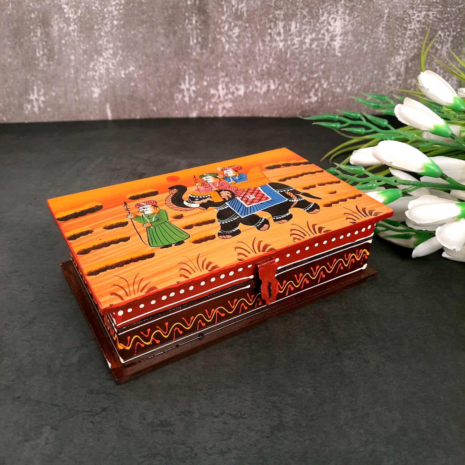 Decorative Box | Small Jewelry Box | Accessory Box - 8X5 Inch- Apkamart #Style_Pack of 2