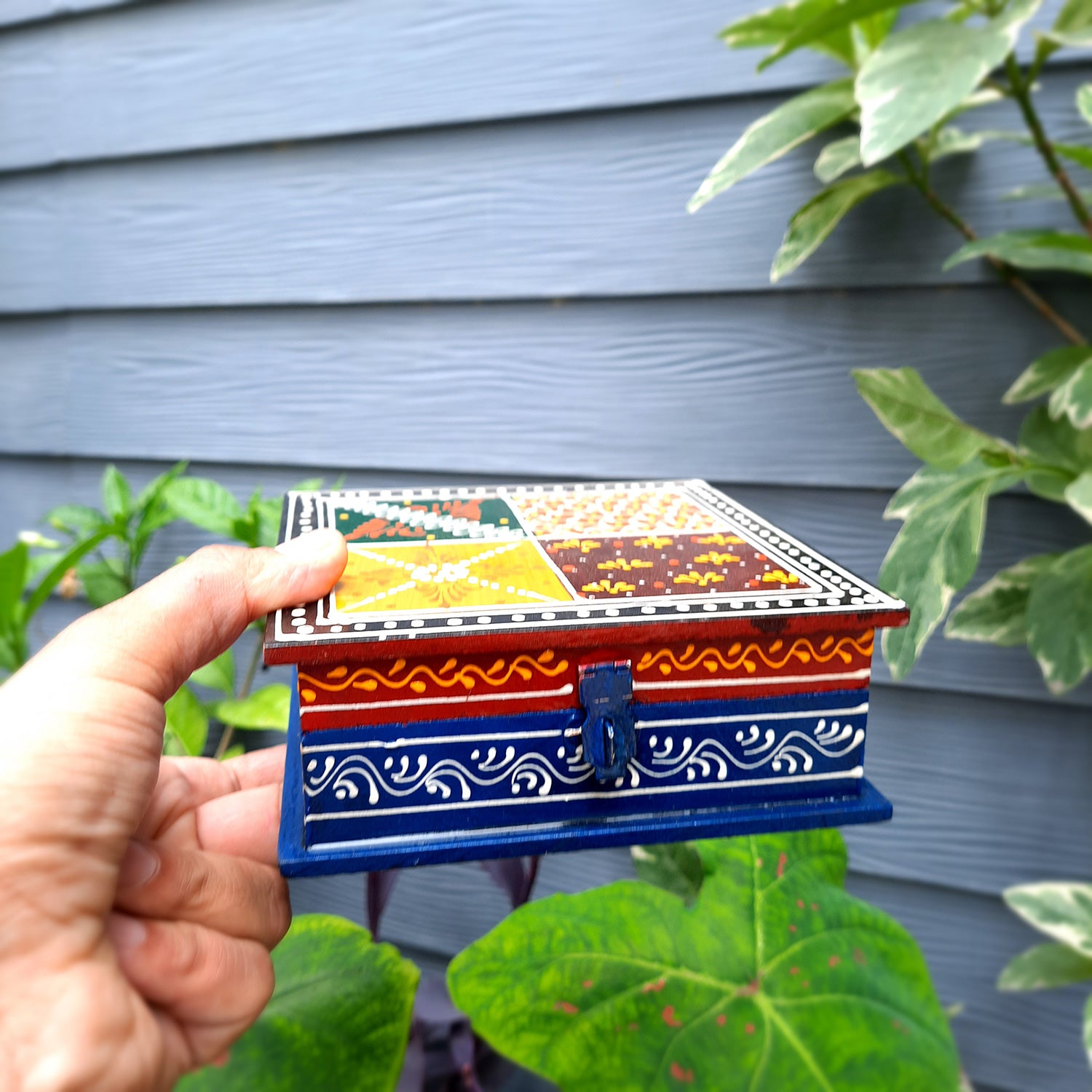 Jewelry Box Organizer | Wooden Box | Jewellery Box with Lock - 6 Inch-Apkamart #Style_pack of 1