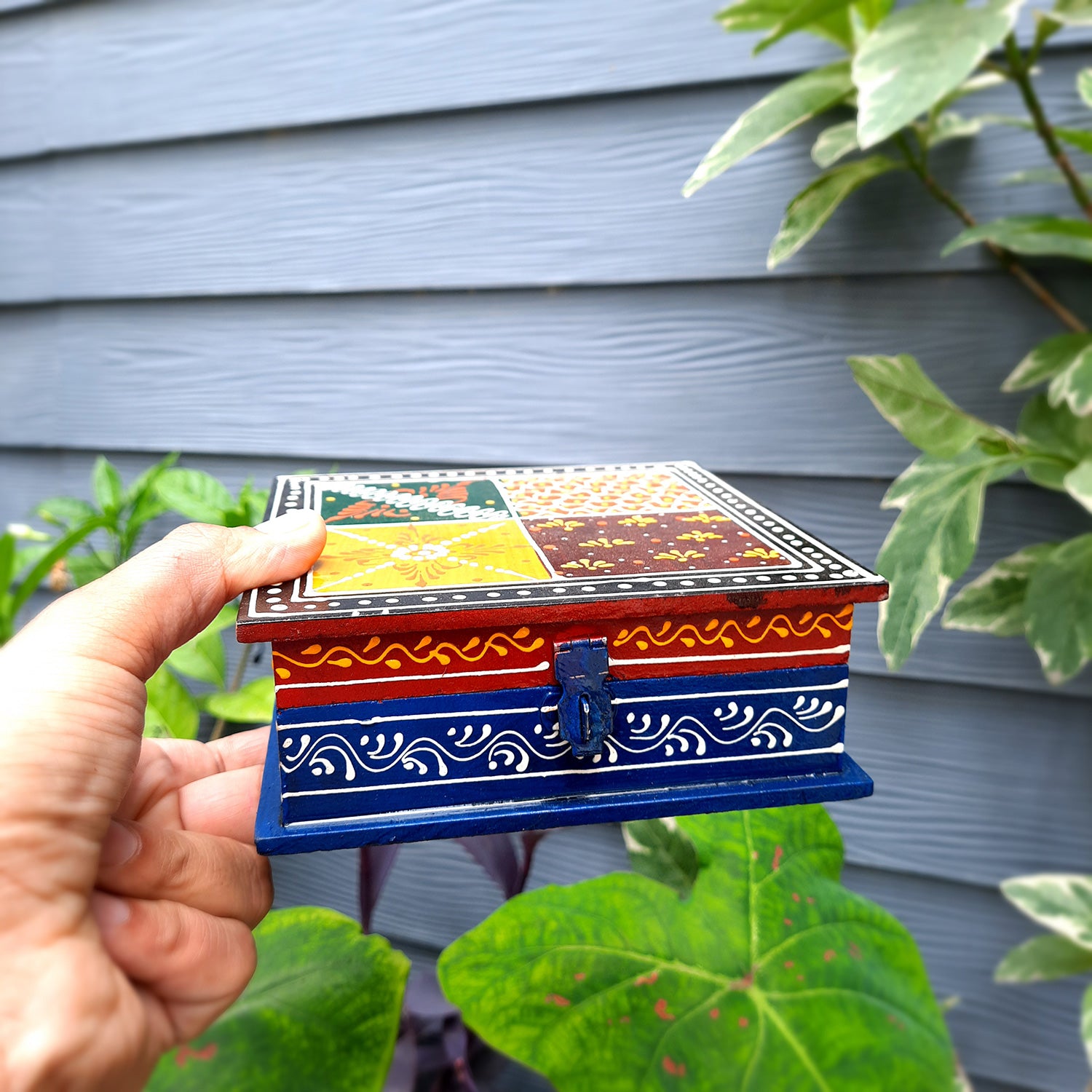 Jewelry Box Organizer | Wooden Box | Jewellery Box with Lock - 6 Inch-Apkamart #Style_pack of 2