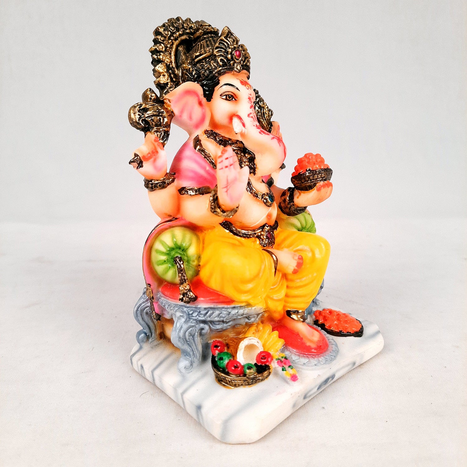 Ganesh Idol | Ganesha Statue - for Puja, Home & Table Decor | Housewarming, Diwali & Festival Gift - 6 Inch - apkamart