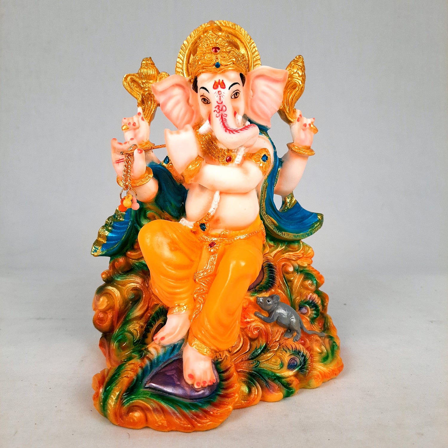 Ganesh Idol | Ganesha Statue - for Puja, Home & Table Decor | Ganpati Murti for Office Desk & Gifts - 8 Inch - Apkamart