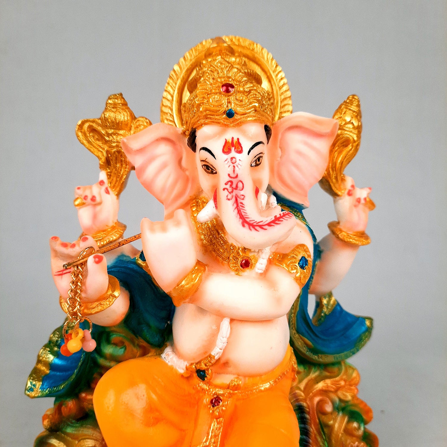 Ganesh Idol | Ganesha Statue - for Puja, Home & Table Decor | Ganpati Murti for Office Desk & Gifts - 8 Inch - Apkamart
