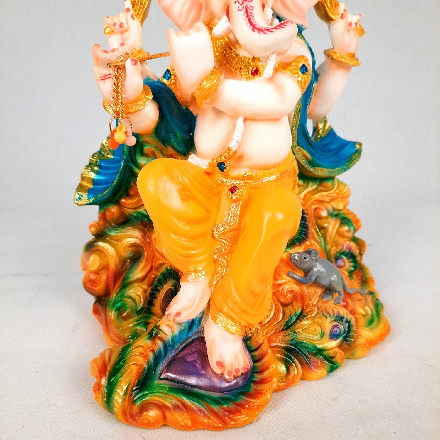 Ganesh Idol | Ganesha Statue - for Puja, Home & Table Decor | Ganpati Murti for Office Desk & Gifts - 8 Inch - Apkamart