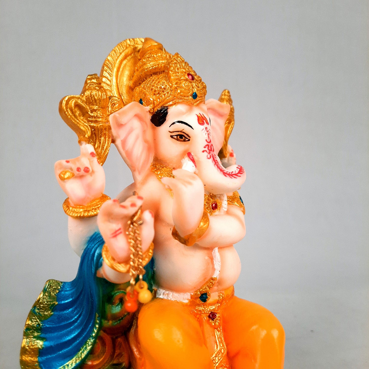 Ganesh Idol | Ganesha Statue - for Puja, Home & Table Decor | Ganpati Murti for Office Desk & Gifts - 8 Inch - Apkamart