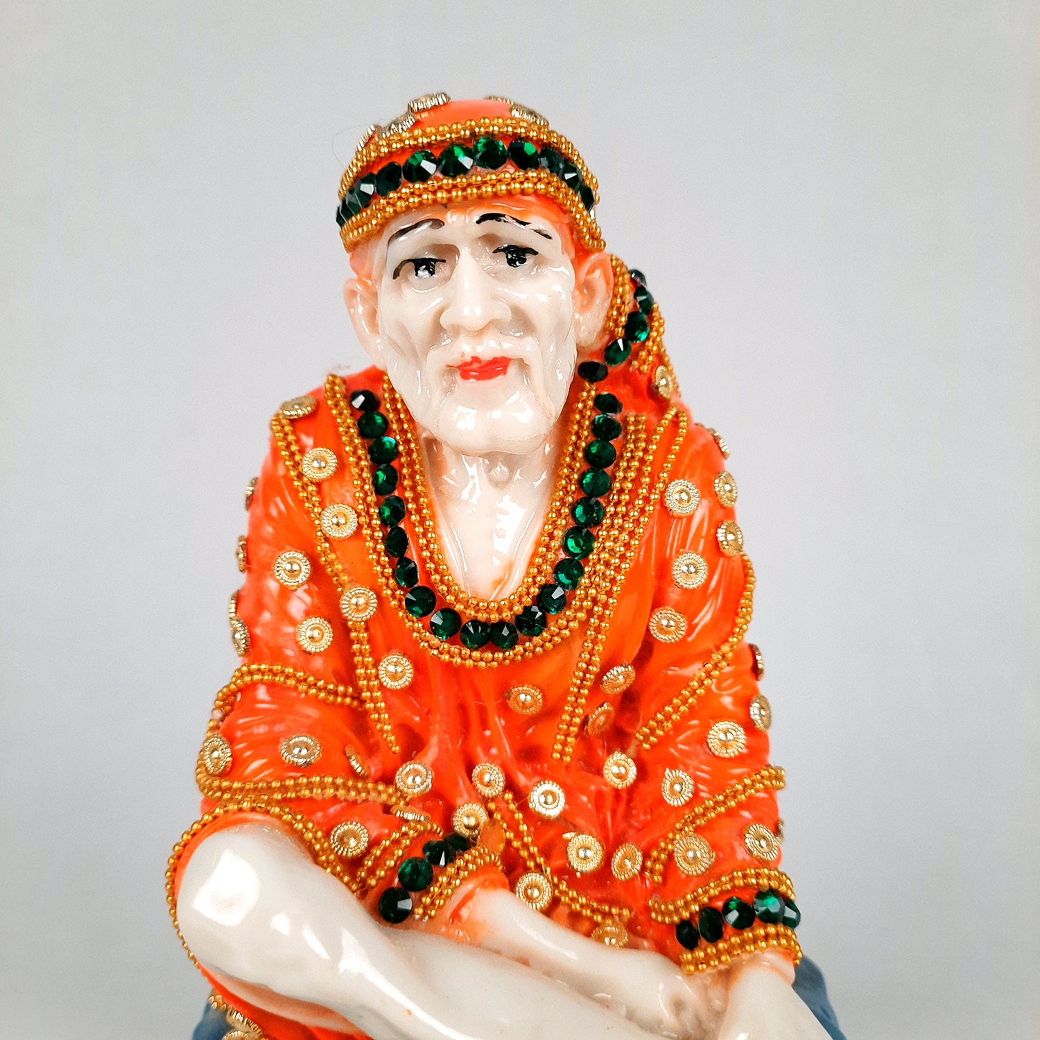 Sai Baba Murti | Shirdi Sai Baba Statue - For Home, Table Decor, Office & Gifts - 9 Inch - apkamart