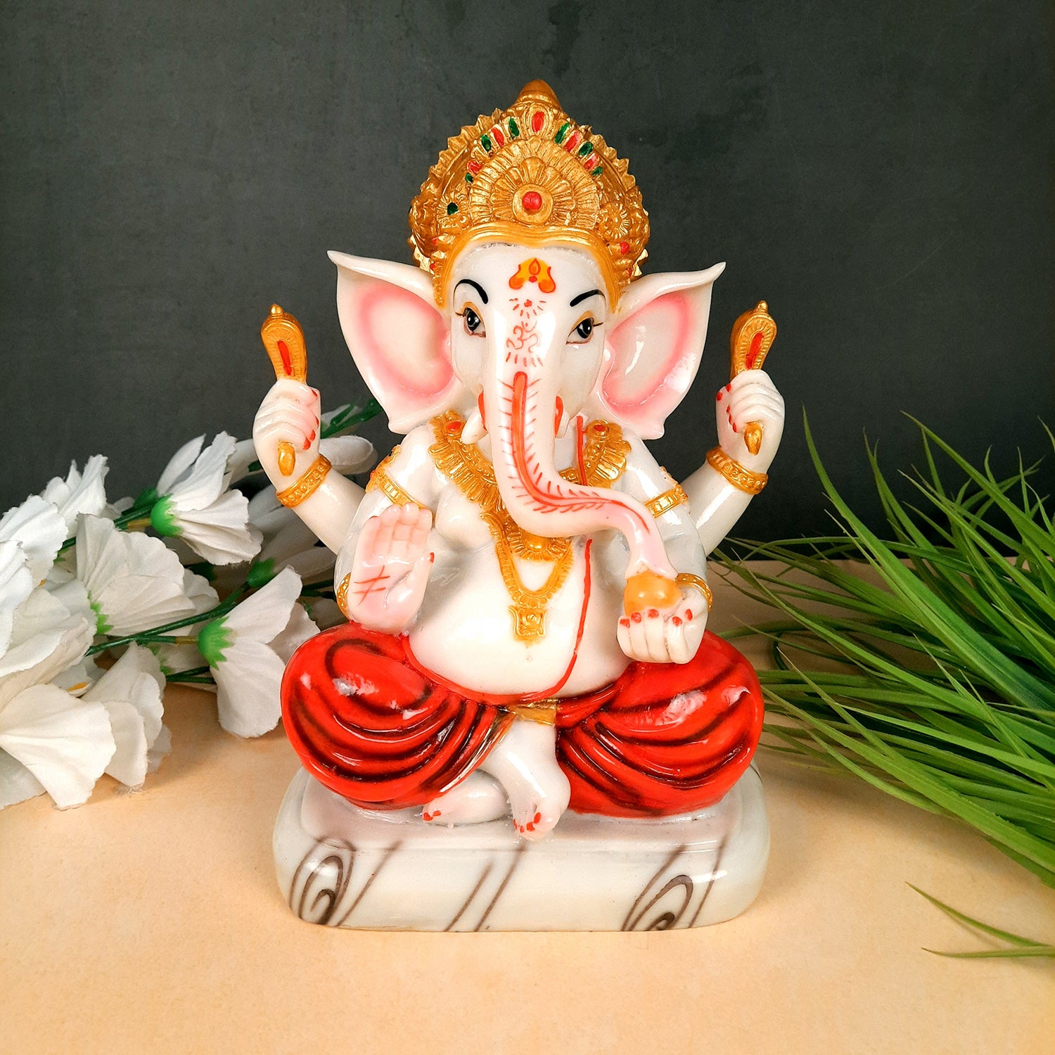 Ganesh Murti | Ganesh Idol for Home & Pooja - 10 inch- Apkamart