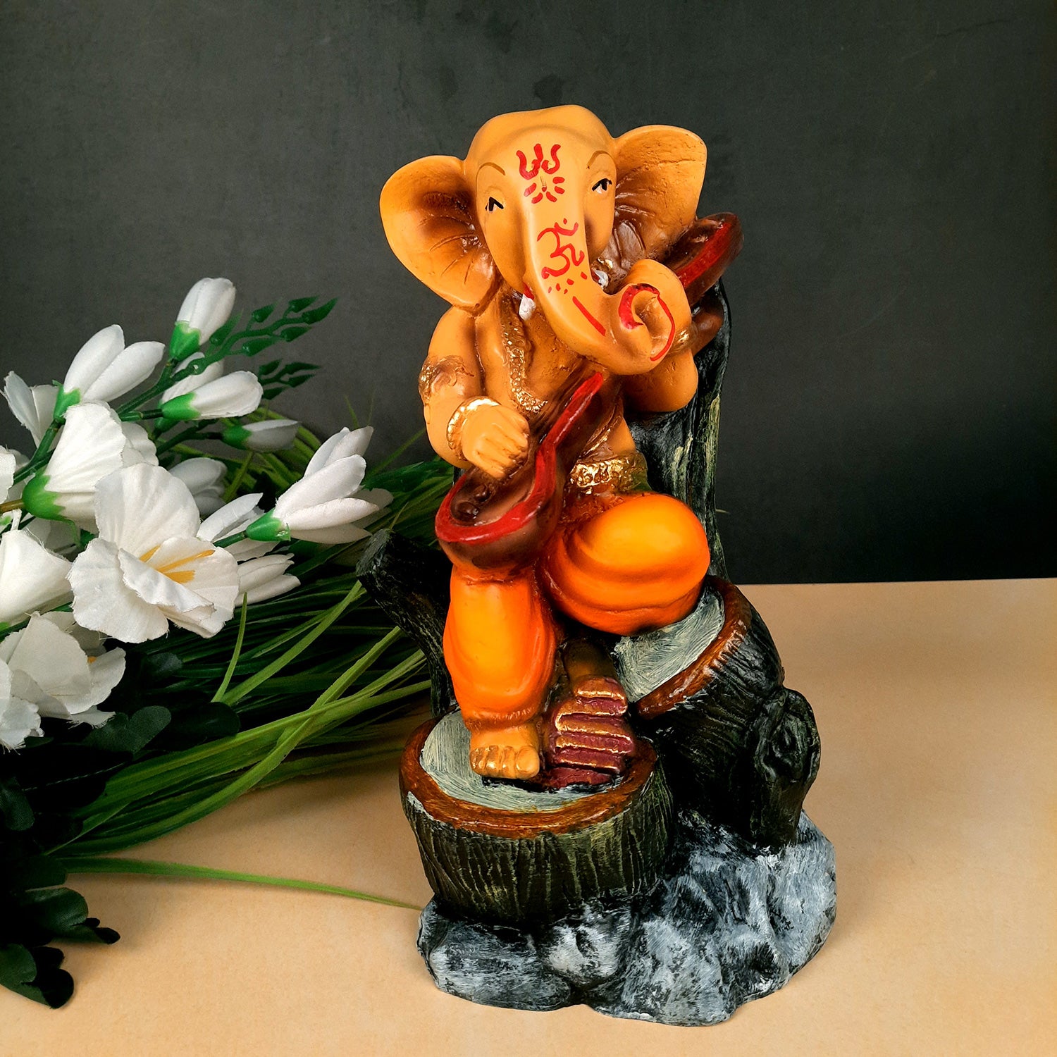 Ganesh Idol | Ganesha Statue - for Puja, Home & Table Decor | Housewarming & Festival Gift - 11 Inch - apkamart