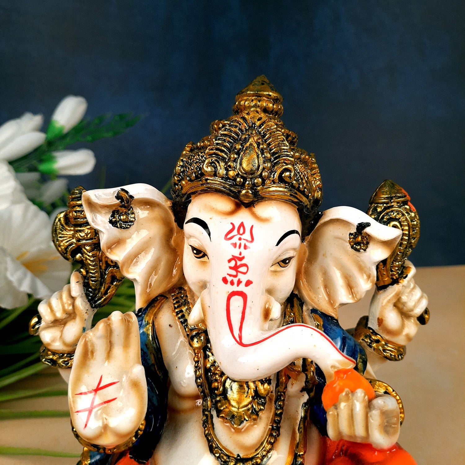 Ganpati Showpiece |Ganesh Statue for Home & Pooja - 8 Inch-Apkamart