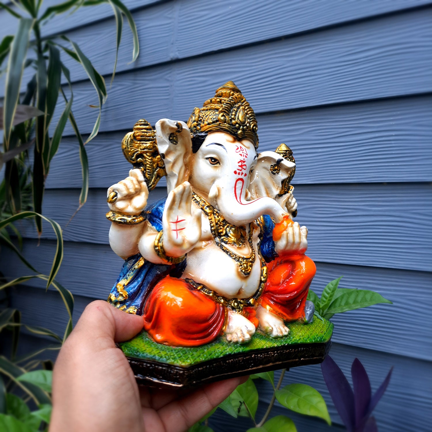 Ganpati Showpiece |Ganesh Statue for Home & Pooja - 8 Inch-Apkamart