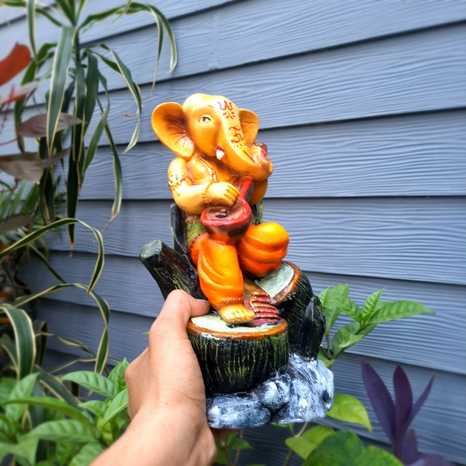 Ganesh Idol | Ganesha Statue - for Puja, Home & Table Decor | Housewarming & Festival Gift - 11 Inch (Set of 2) - Apkamart