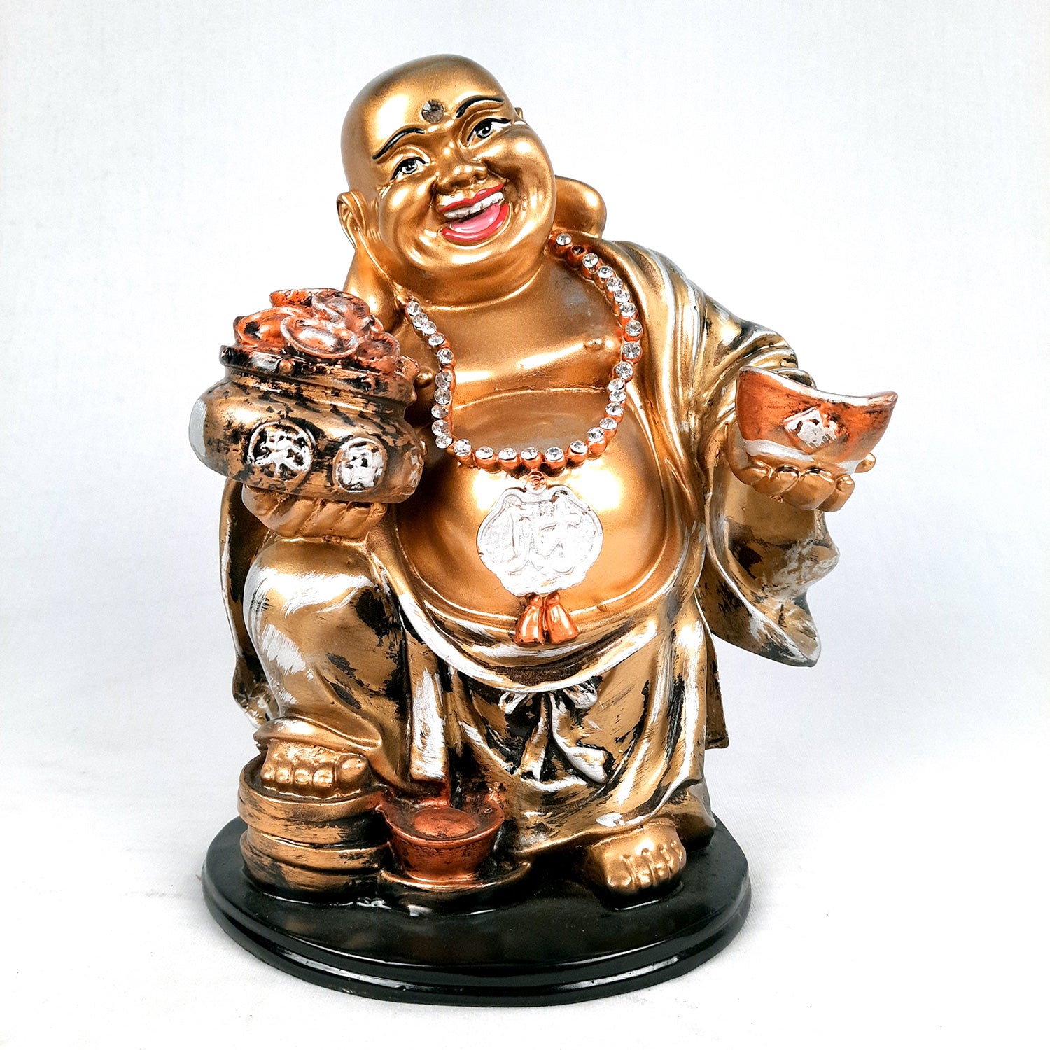 Laughing Buddha Showpiece - for Table Decoration & Gifts - 11 Inch-Apkamart