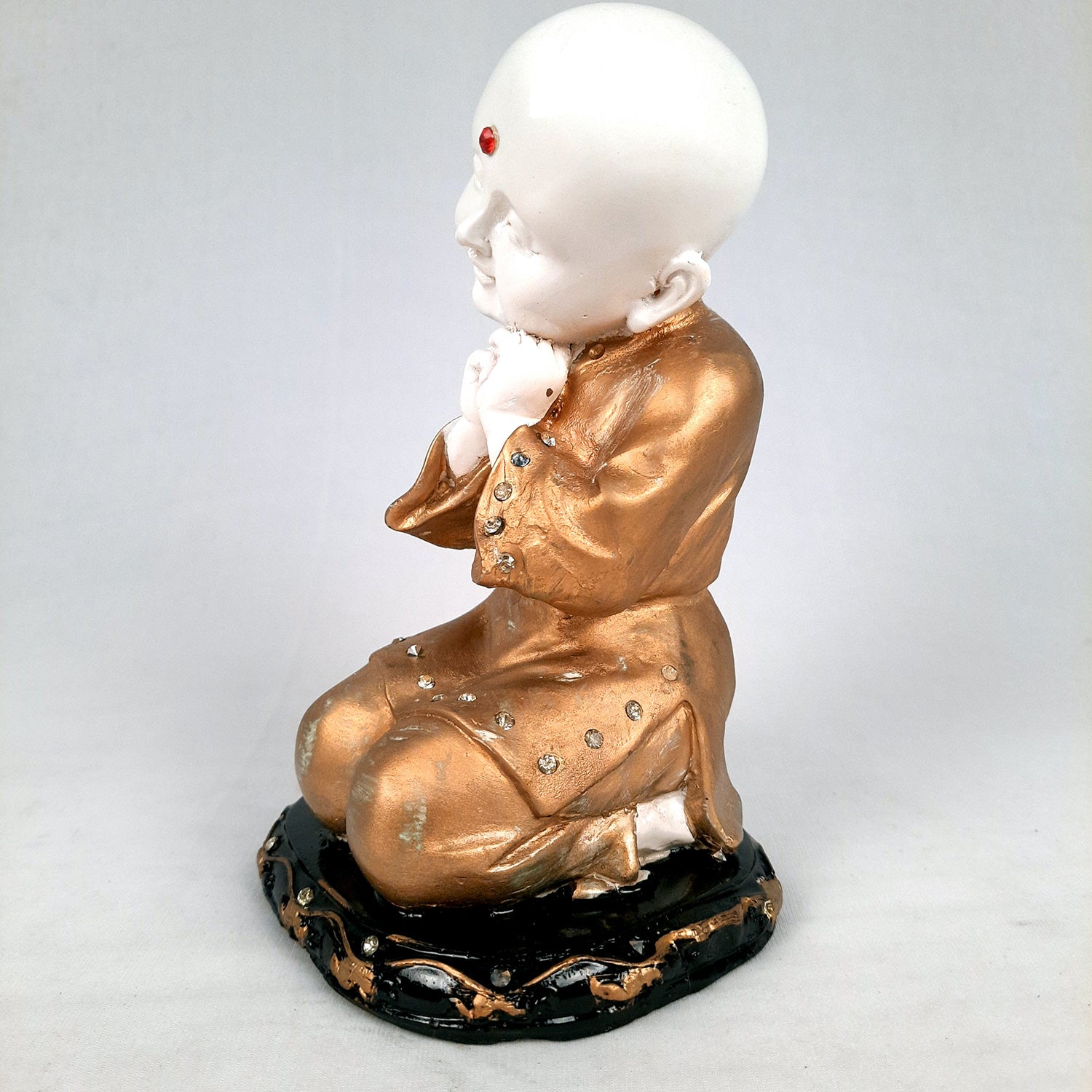 Baby Monk Showpiece - for Home & Garden Decor - 8 Inch-Apkamart #Style_Design 3