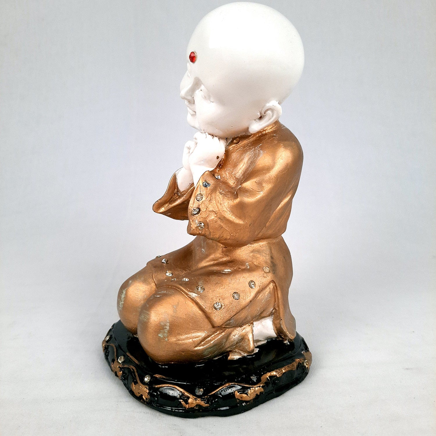 Baby Monk Showpiece - for Home & Garden Decor - 8 Inch-Apkamart #Style_Design 3
