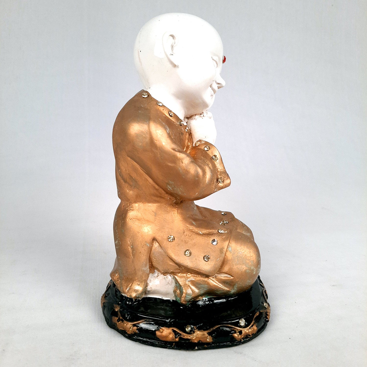 Baby Monk Showpiece - for Home & Garden Decor - 8 Inch-Apkamart #Style_Design 3