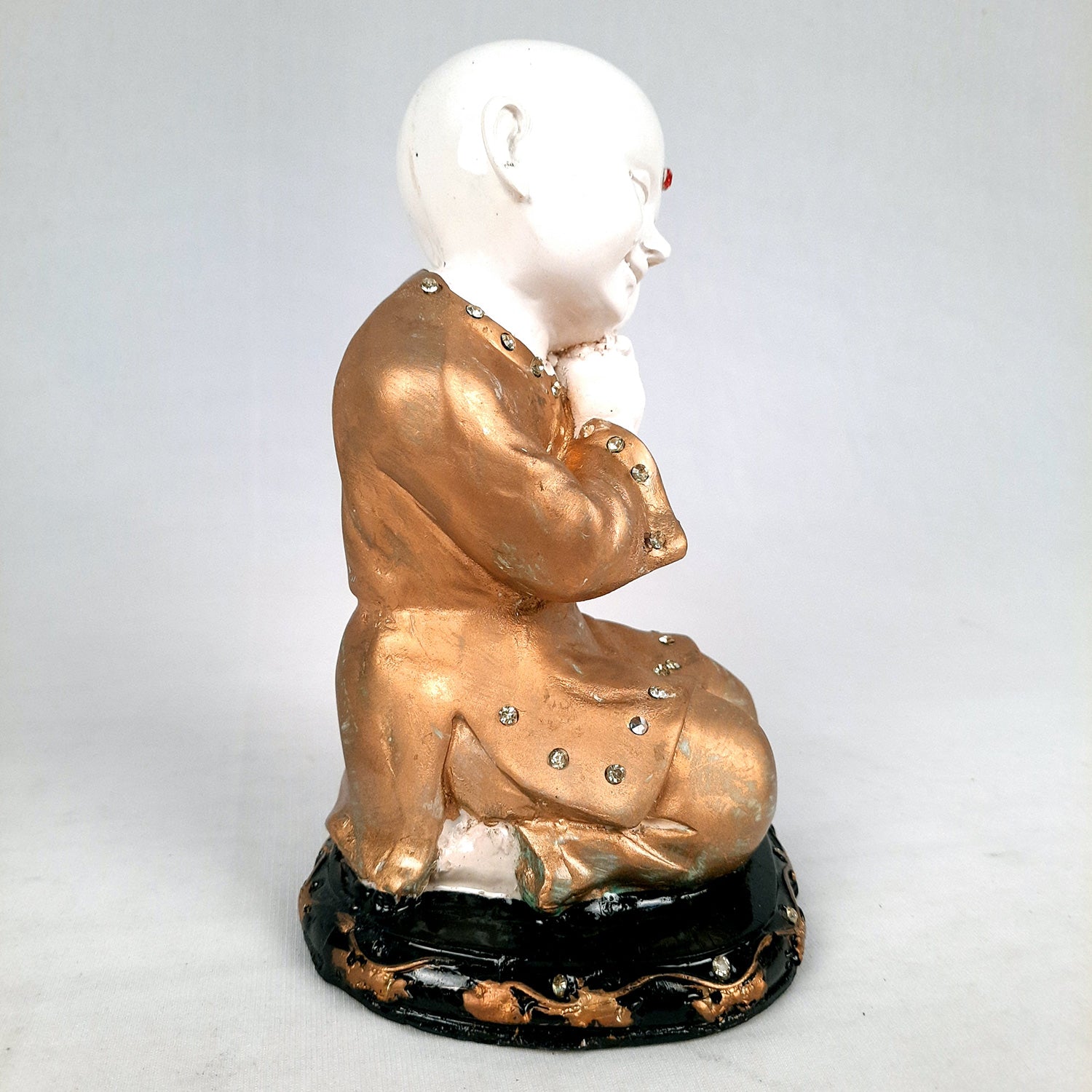 Baby Monk Showpiece - for Home & Garden Decor - 8 Inch-Apkamart #Style_Design 3