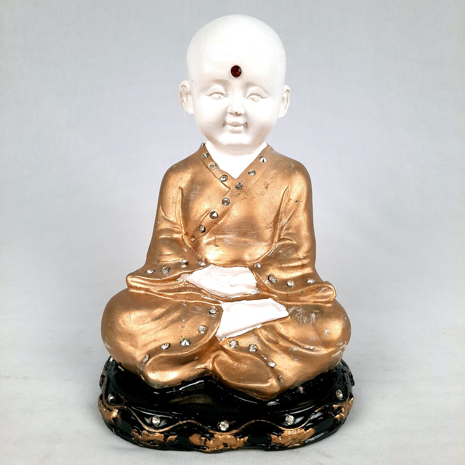 Baby Monk Showpiece - for Home & Garden Decor - 8 Inch-Apkamart #Style_Design 1